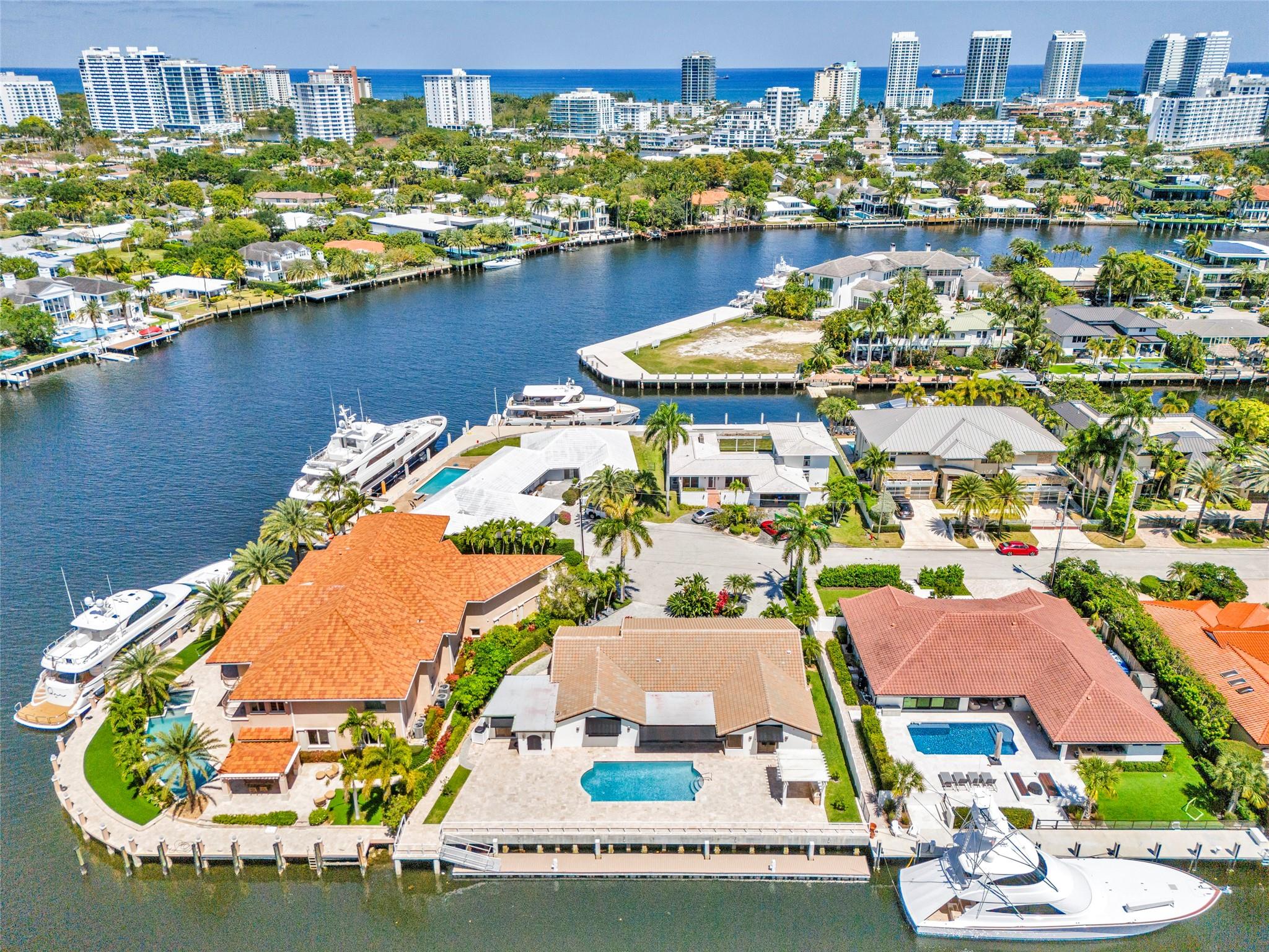 Photo for 633 4th Key Drive, Fort Lauderdale, FL 33304 - Listing #FX-10496695 Aerial view of residence facing directly East