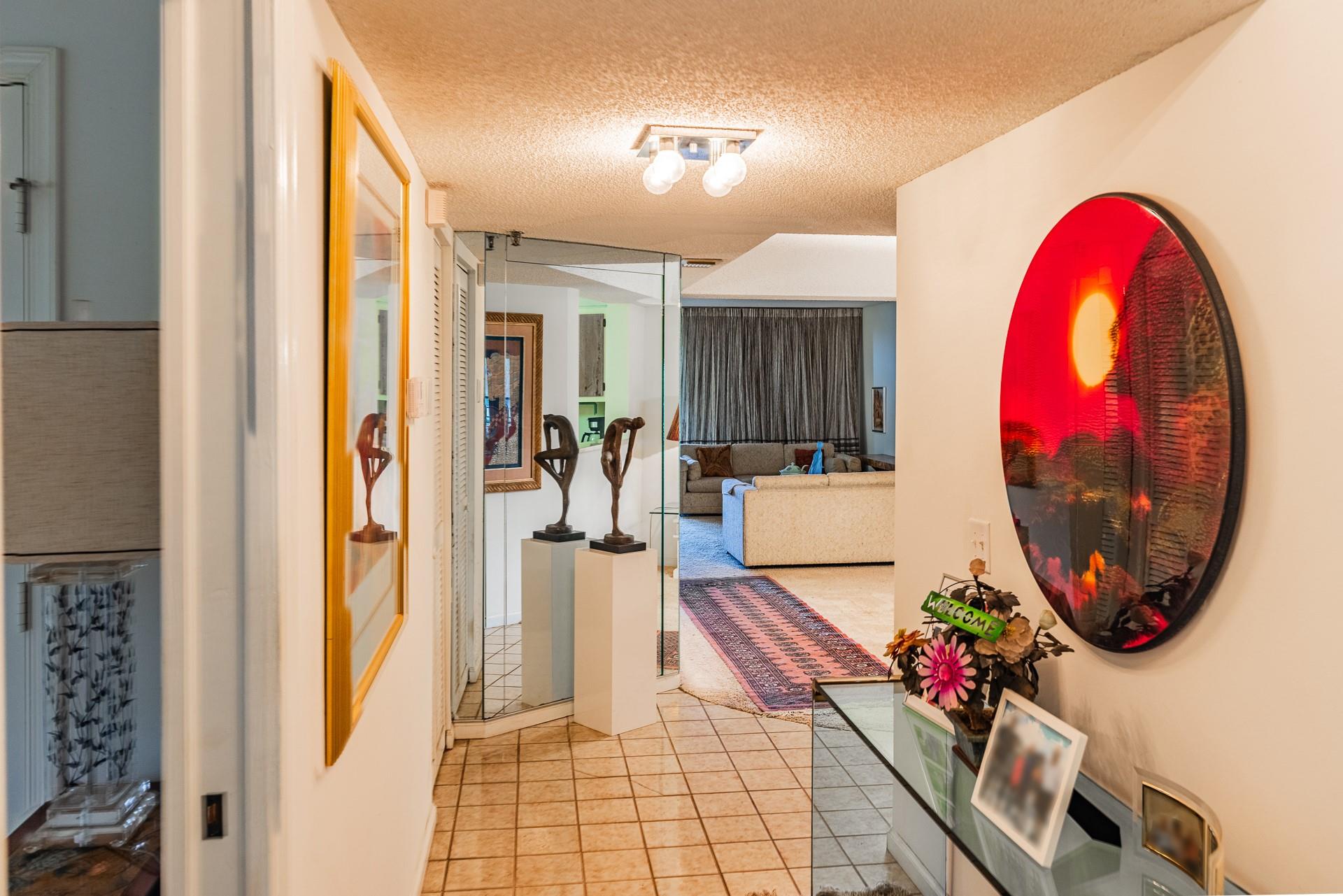 Entry facing dining and living room