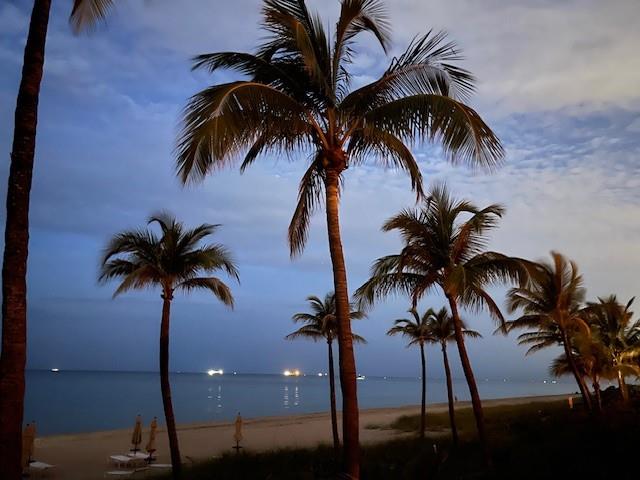 Southpoint beach at night.