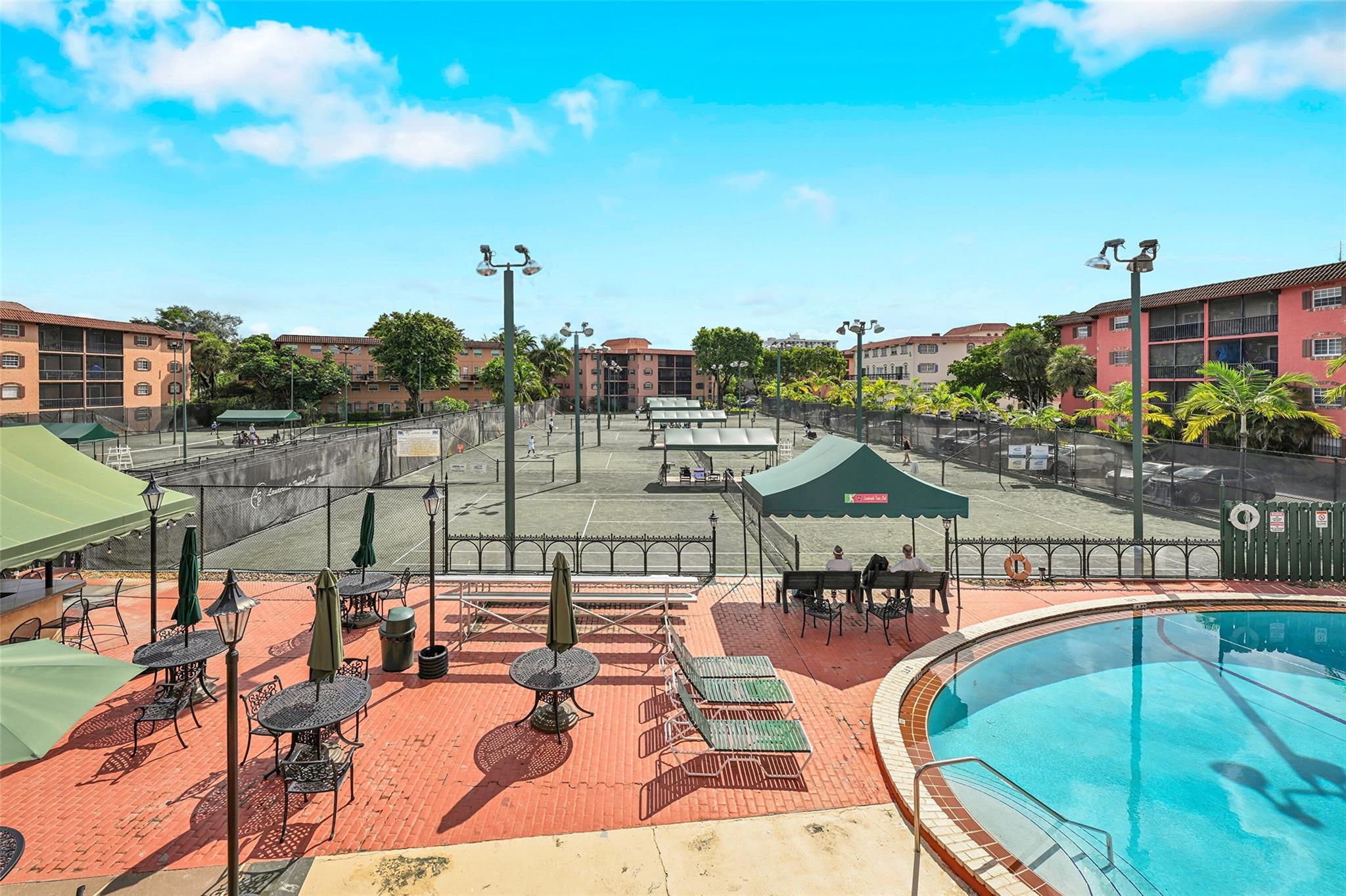 View of pool & tennis cts. from Upper Clubhouse
