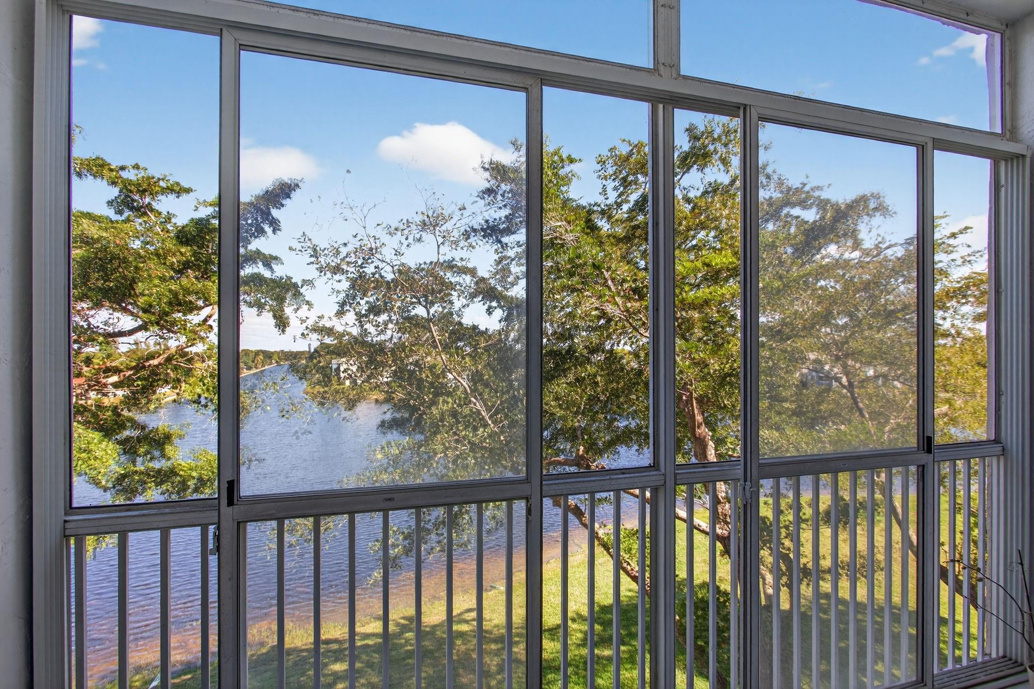 Balcony with water views