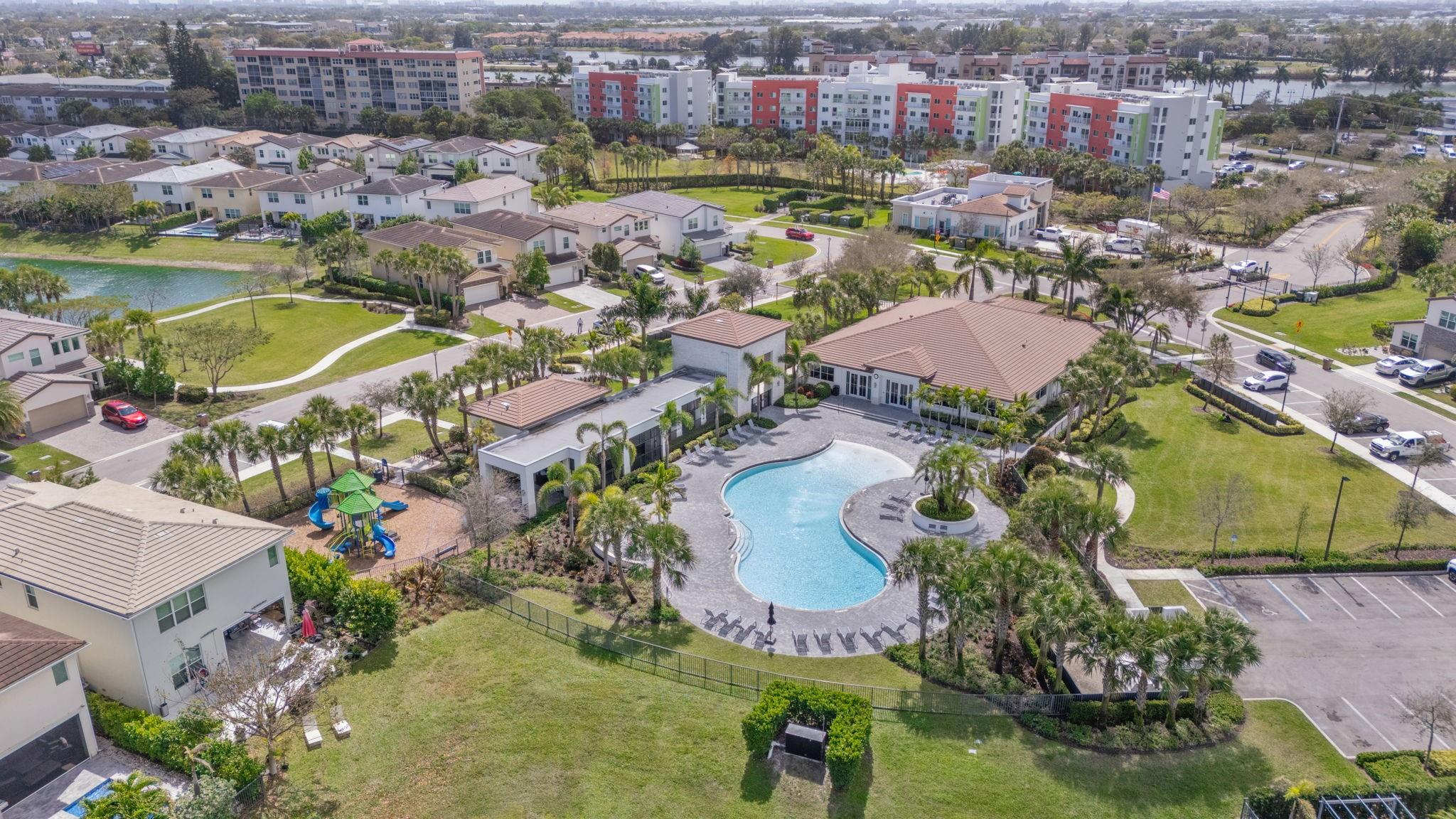 Expansive Community Center can be Reserved for Private Parties. This Oasis Includes additional Guest Parking, Resort Style Pool, Fitness center and Playground.