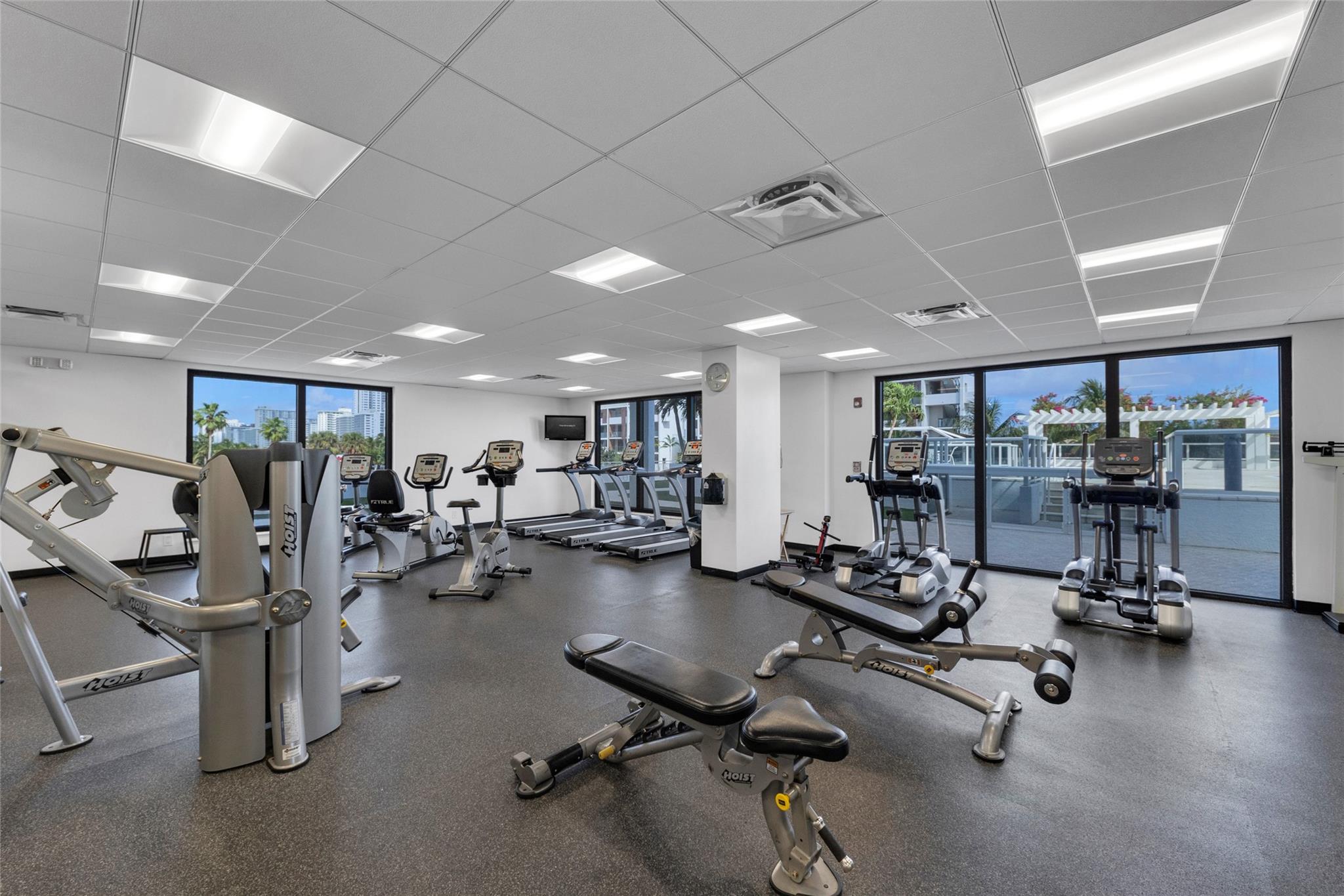 Well equipped gym open 24/7