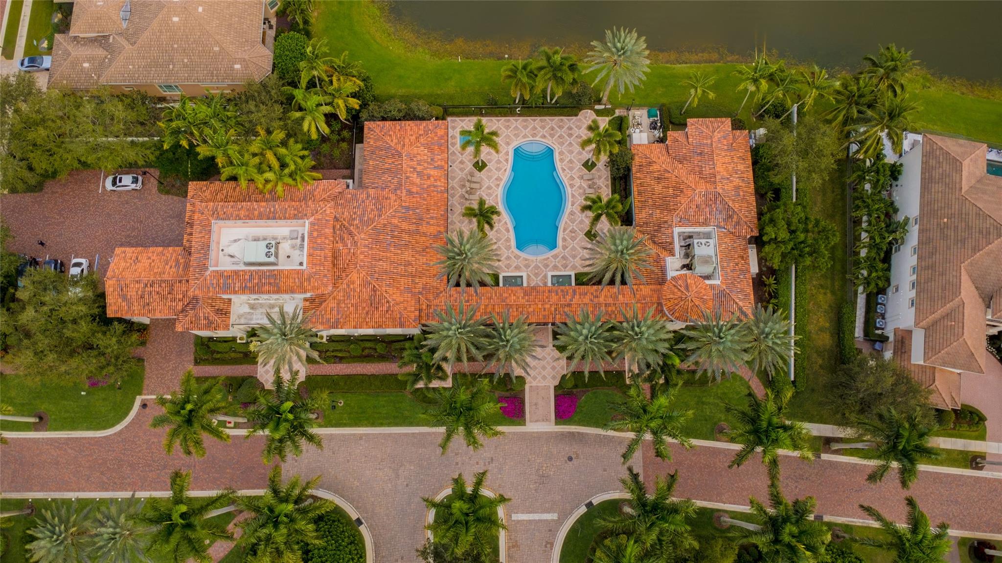 Bird's eye view of club house