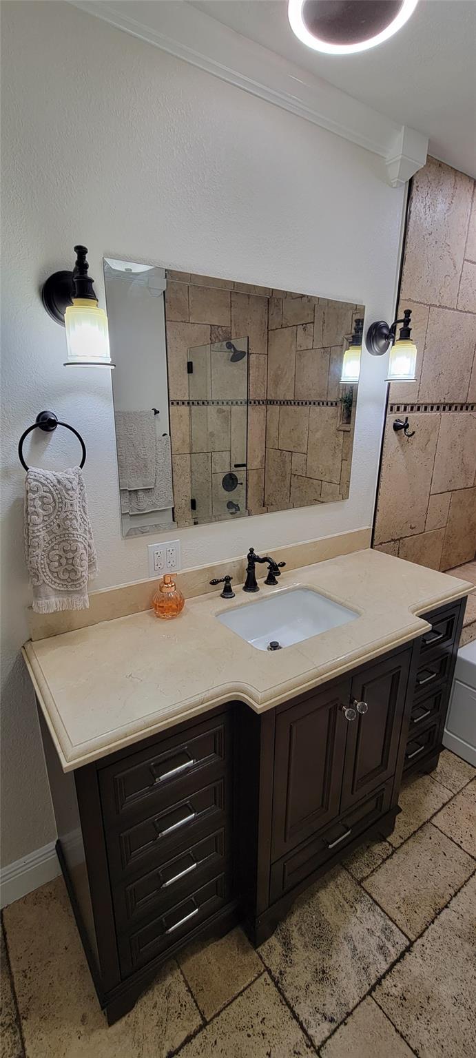 Updated Second bathroom featuring modern fixtures and finishes