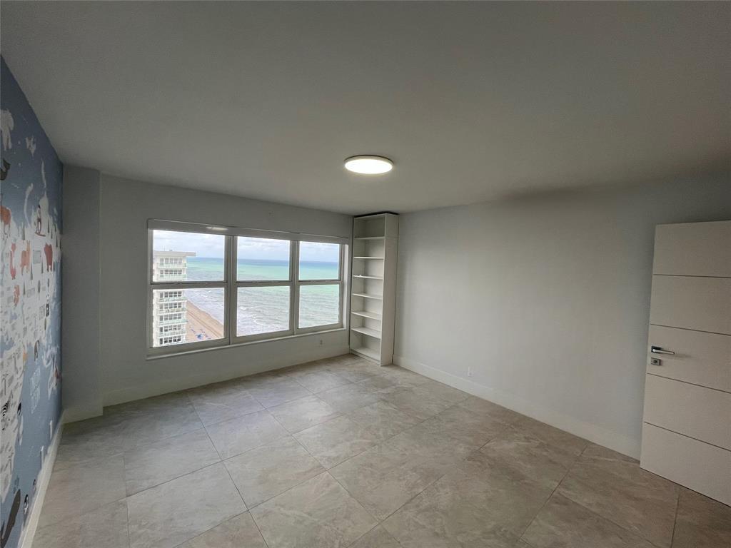 One of the bedrooms. The ocean can easily be seen from inside the bedroom.