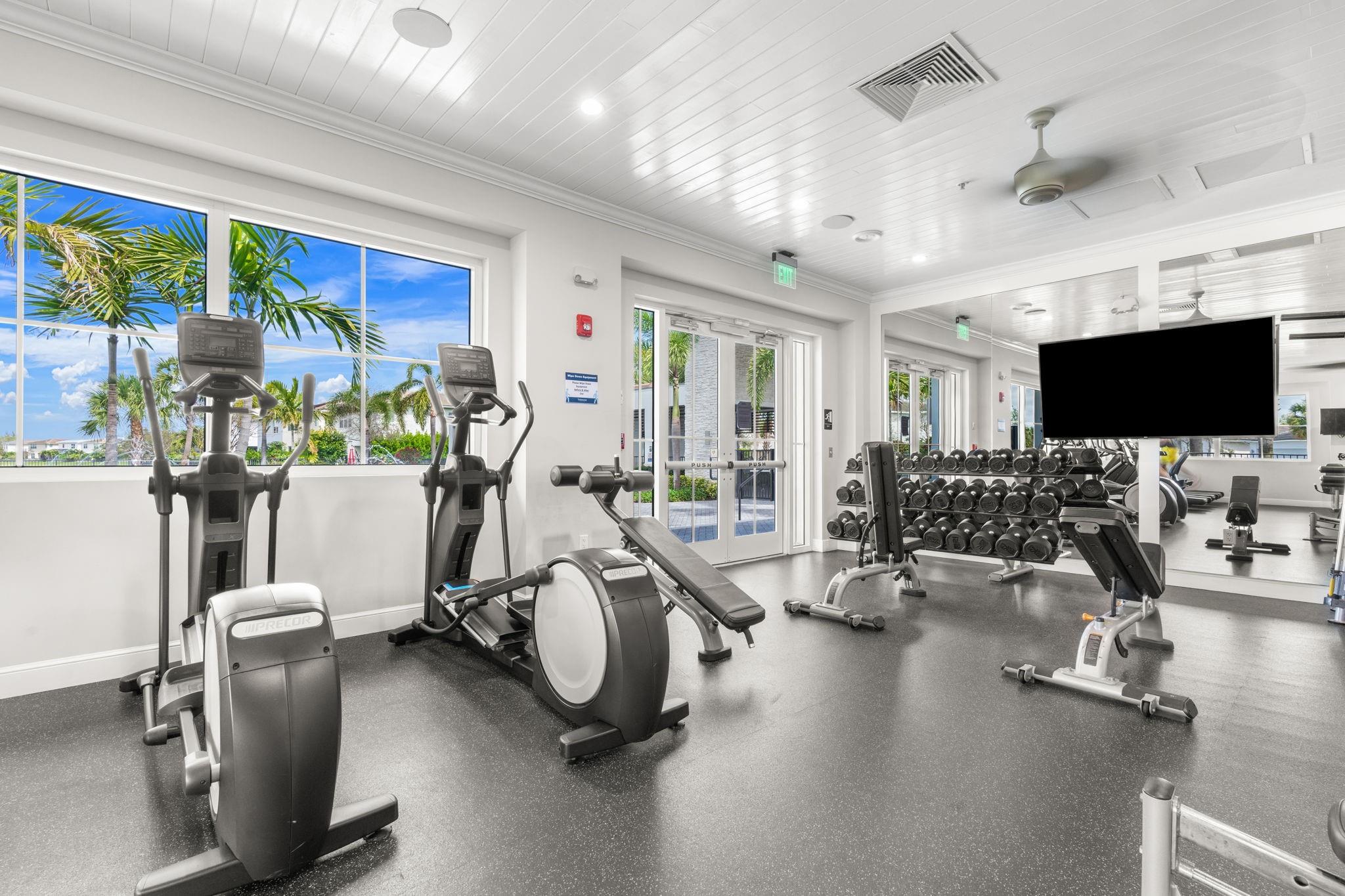 No Need for a Gym Membership. Enjoy Your Workout in this Bright and Airy Well Equipped Fitness Room.