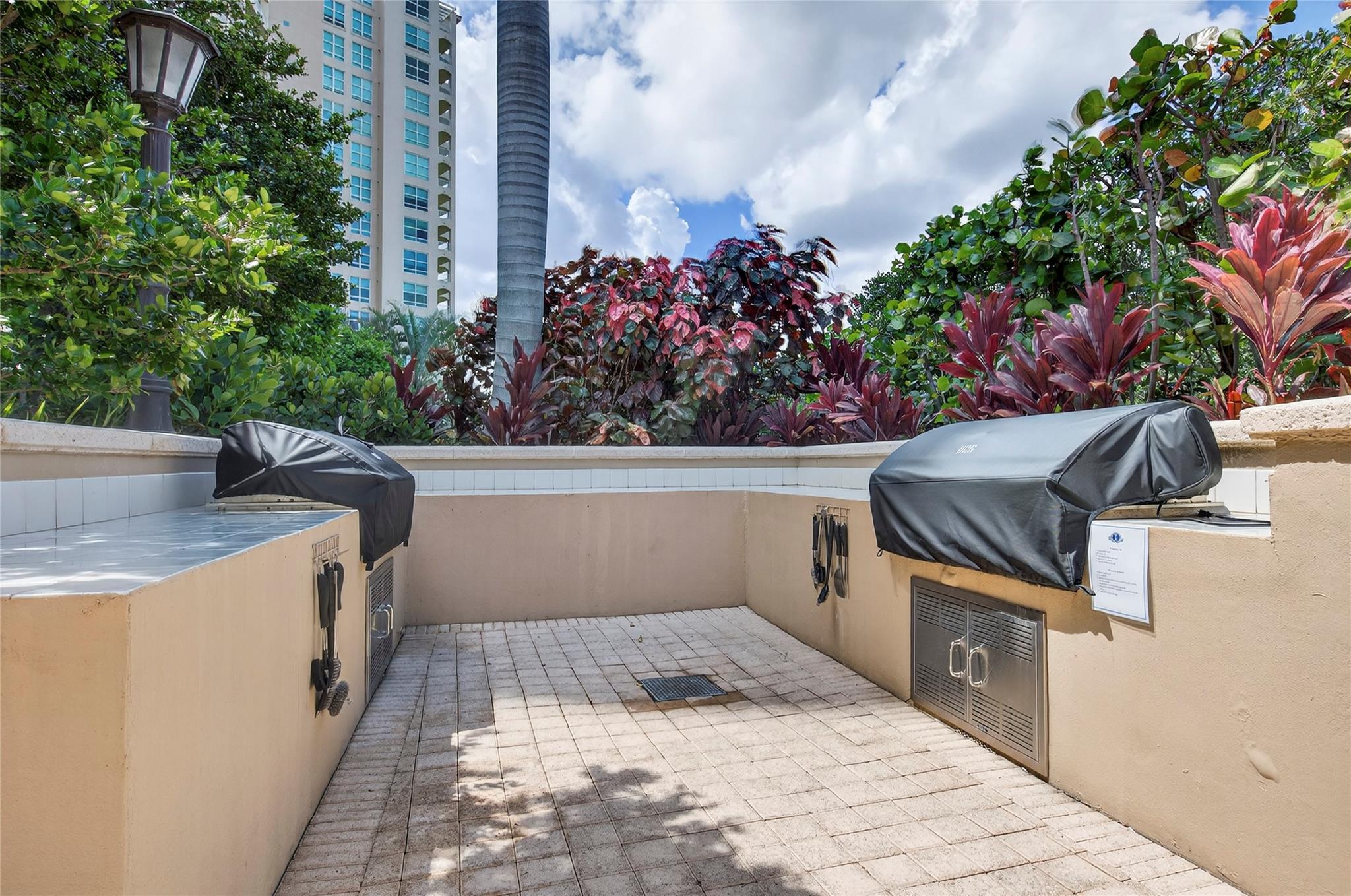 Built in grill for entertaining