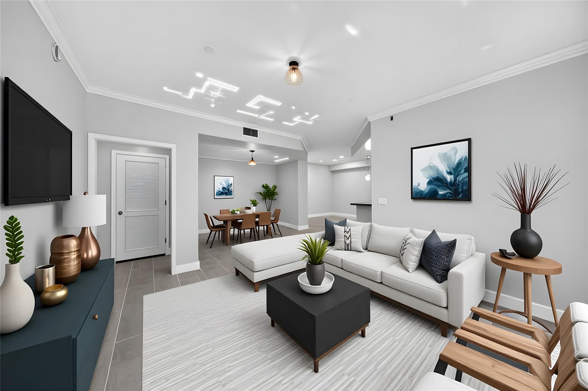 Photo for 533 NE 3rd Avenue, 221 221, Fort Lauderdale, FL 33301 - listing #FX-10532753 Virtually Staged - Open view - Living room-Dining-office