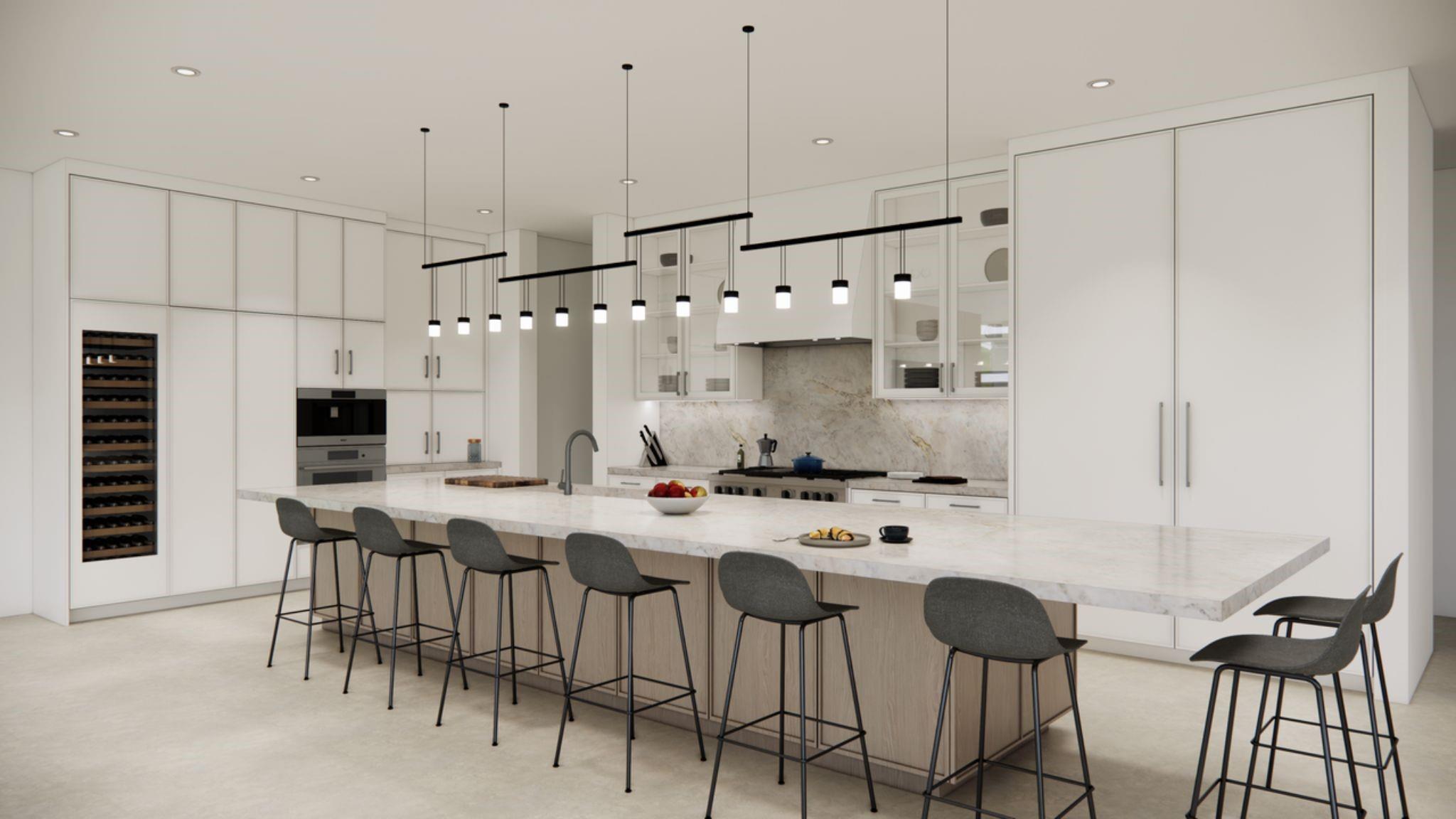 DISCLAIMER: CUSTOM CHEF'S KITCHEN Renderings for Illustrative purposes only. Actual design, features and materials may vary.