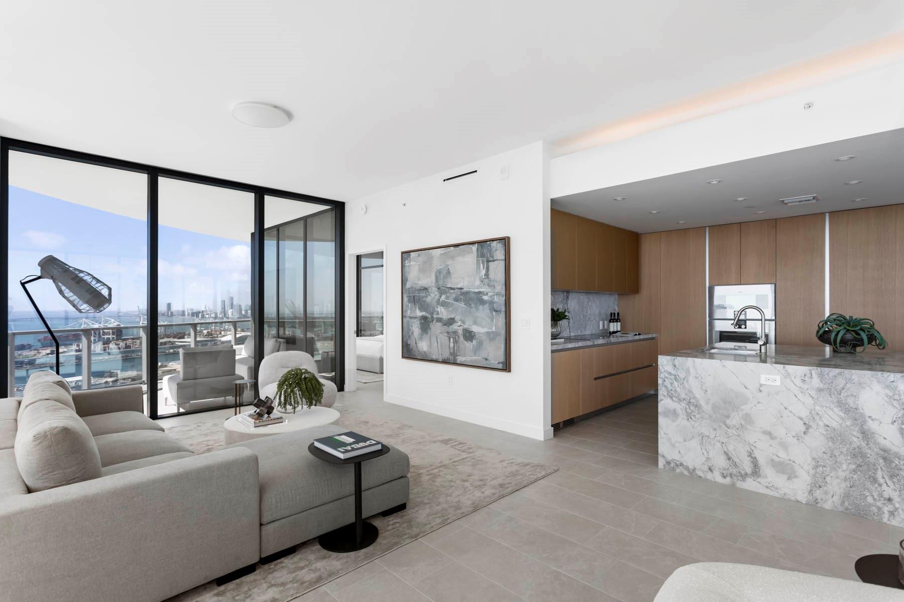 Great room and kitchen