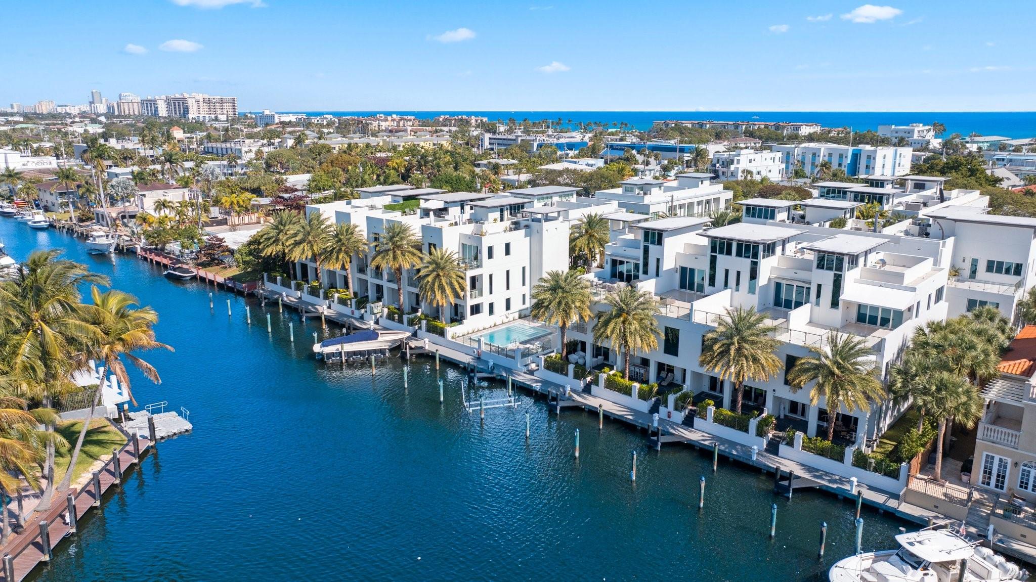 Canal goes direct to Intracoastal. Very short distance.