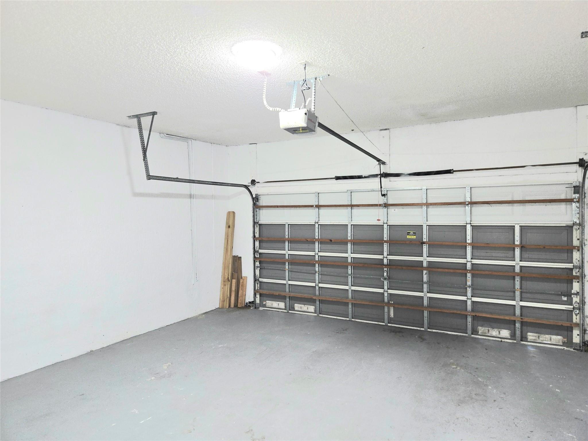 This is a true, 2-car garage to hold your bikes and cars.