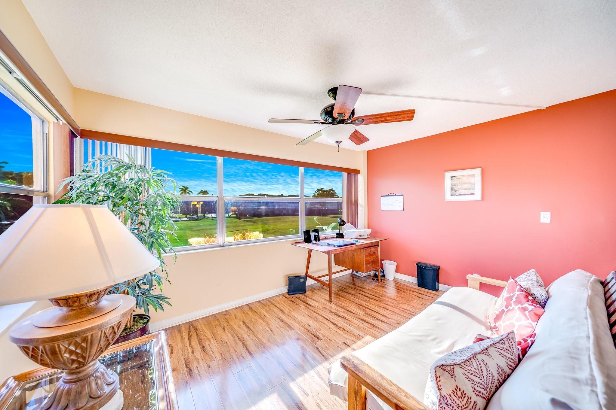 Photo for 9741 Sunrise Lakes Boulevard, 202, Sunrise, FL 33322 - Listing #FX-10478821 living room/office areaview of golf course/water