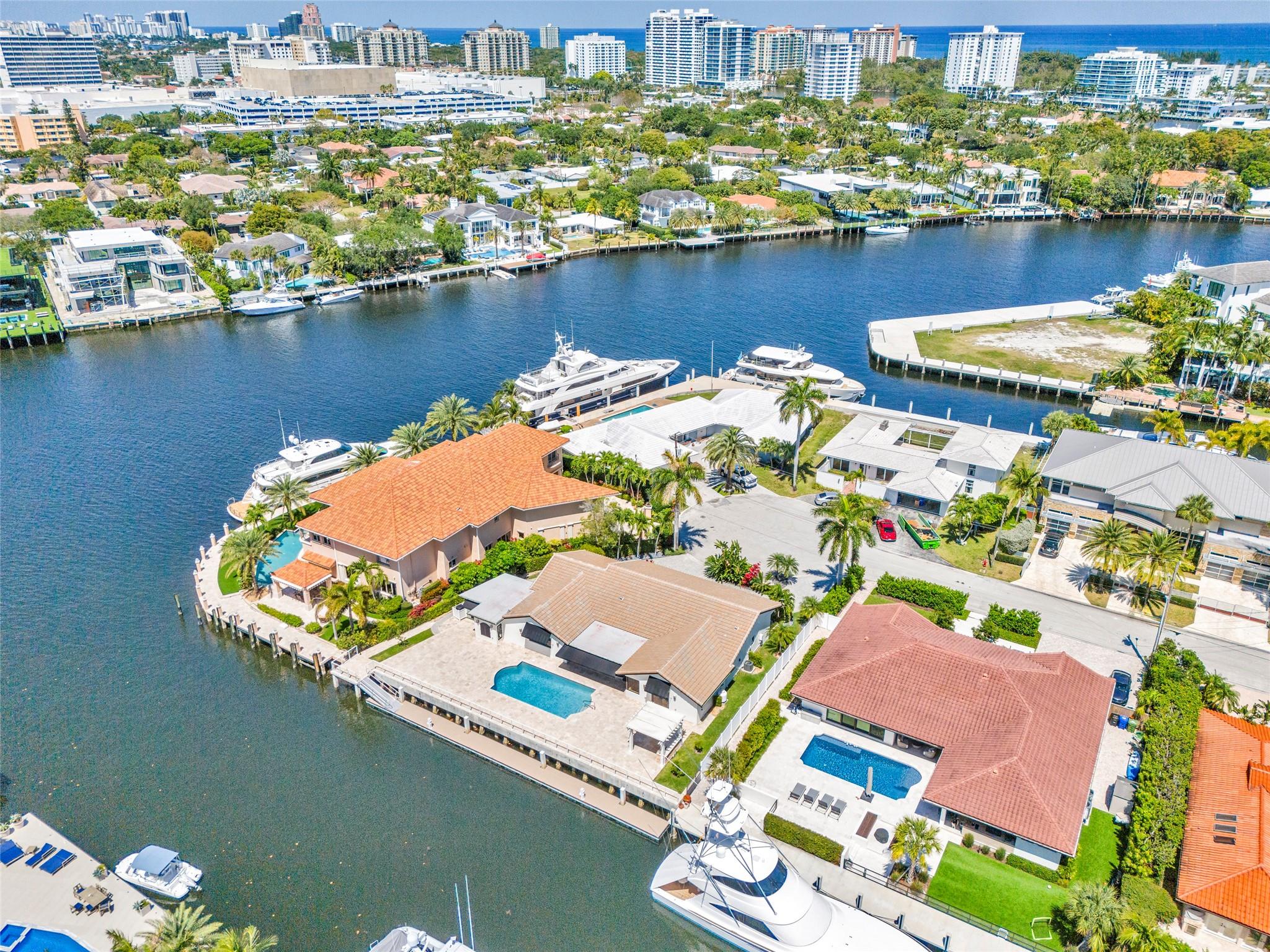 Photo for 633 4th Key Drive, Fort Lauderdale, FL 33304 - Listing #FX-10496695 Aerial view of residence facing Northeast