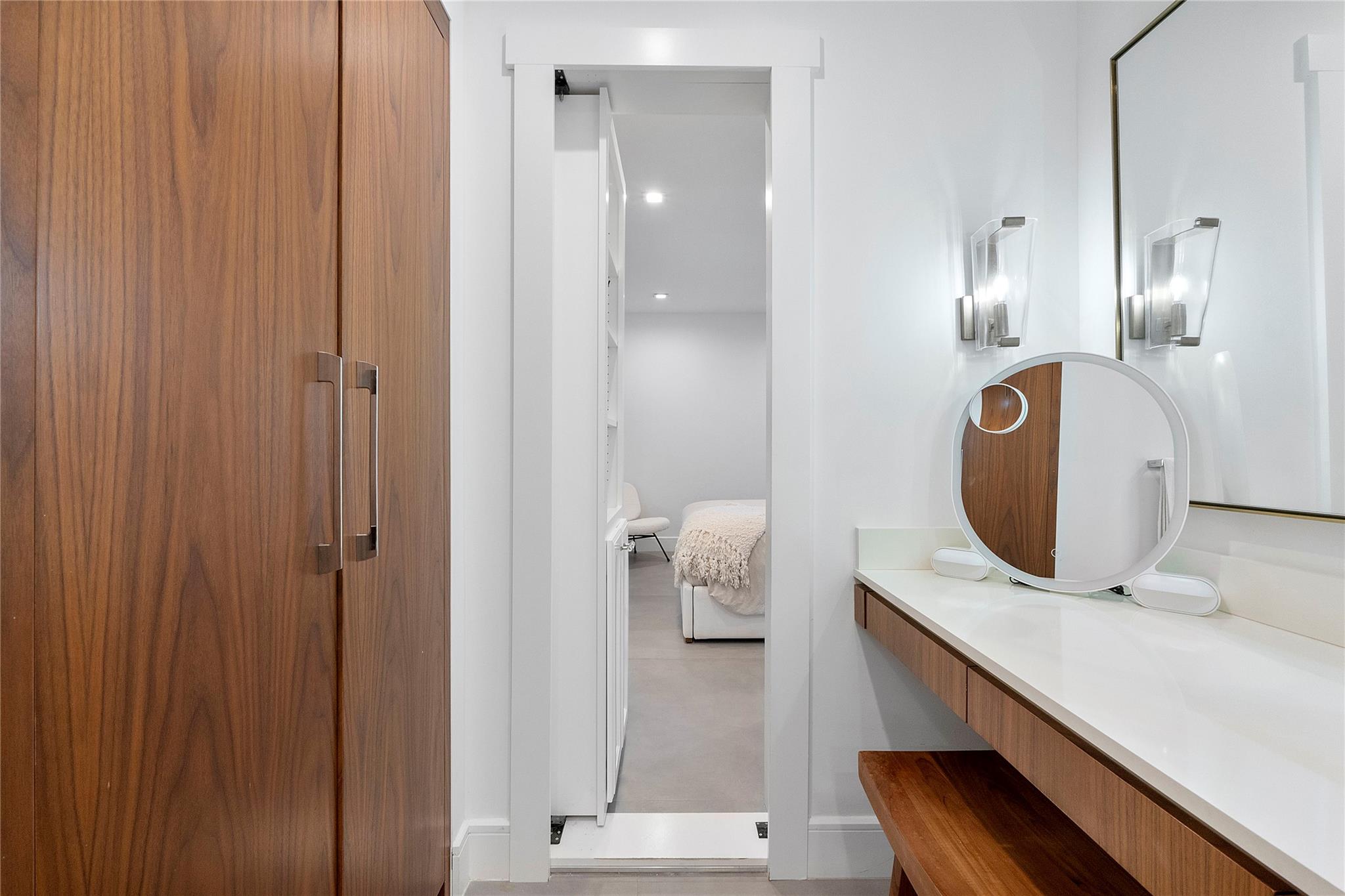 Hidden door to 1 bedroom apartment