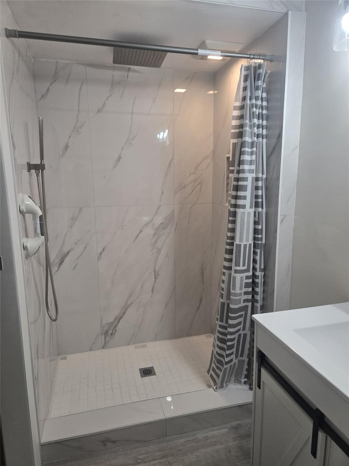 new rainfall shower with niche