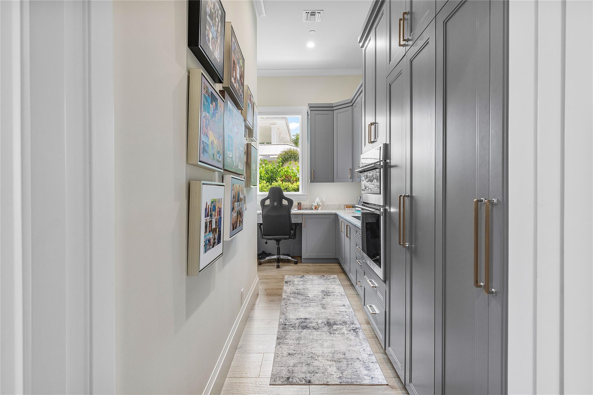 Pantry with built in desk area
