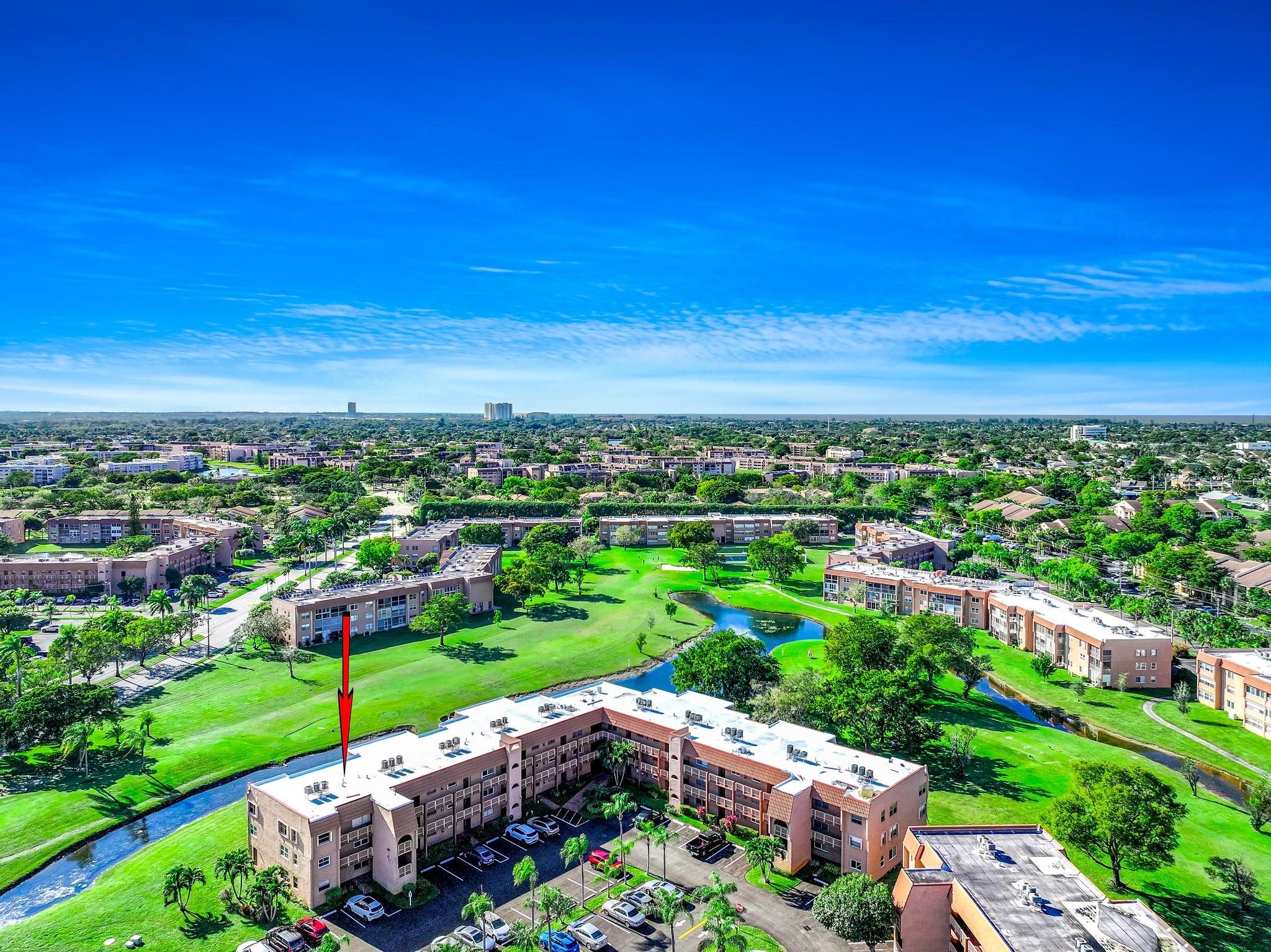Photo for 9741 Sunrise Lakes Boulevard, 202, Sunrise, FL 33322 - Listing #FX-10478821 Aerial view of the unit with ample guest parking.