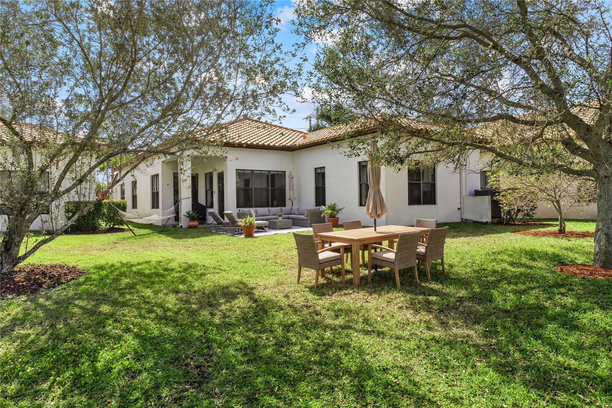 Backyard virtually staged