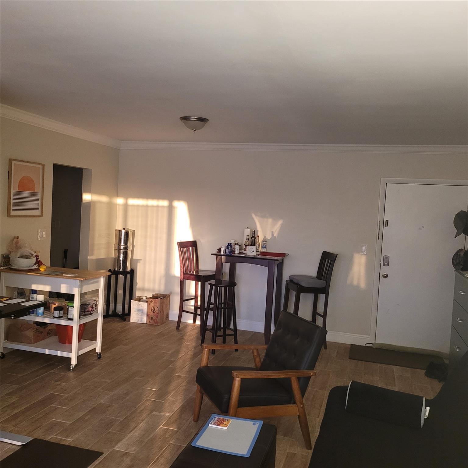 Front entrance door and entrance to the kitchen