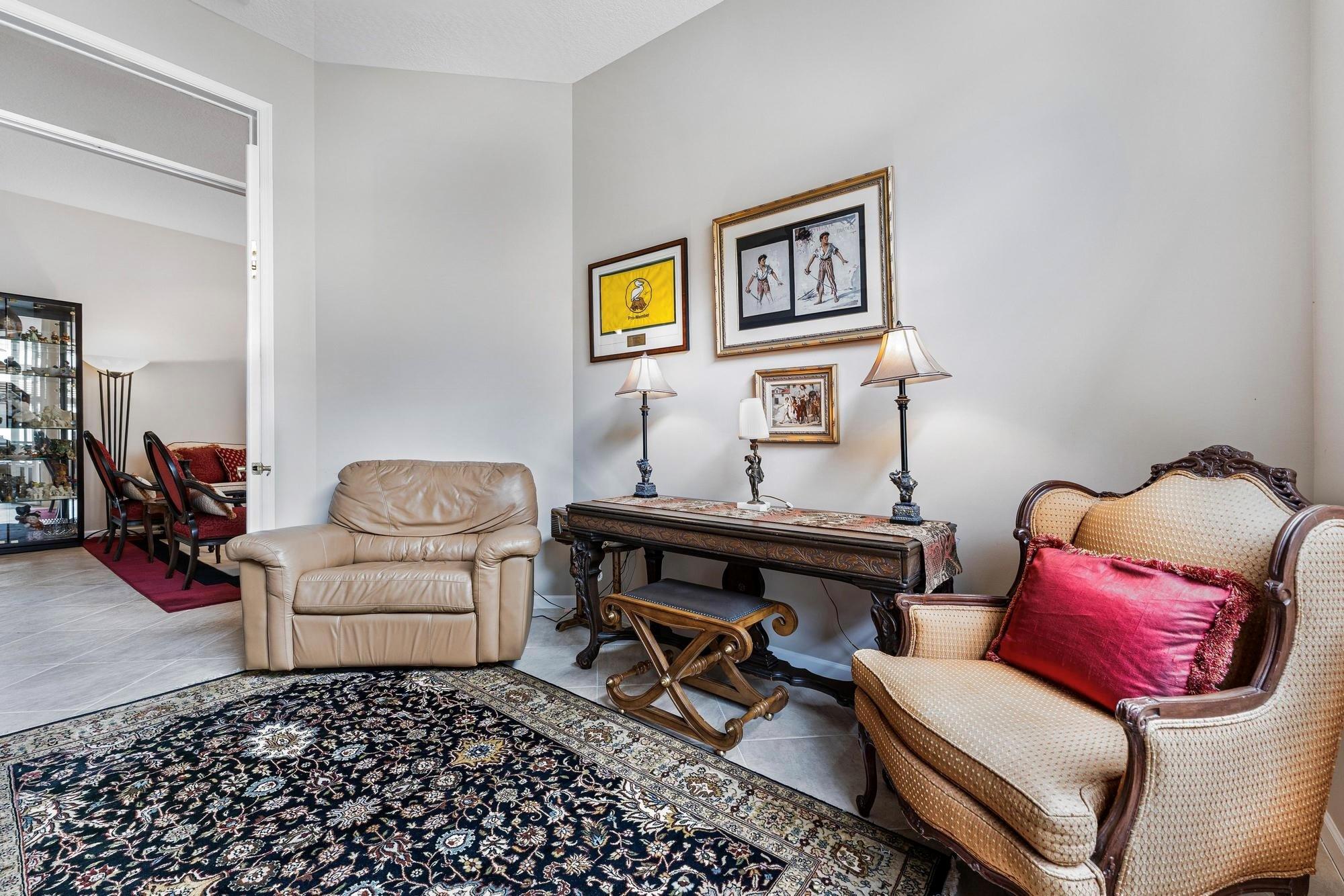 This room with French doors for office/den/3rd bedroom for guests