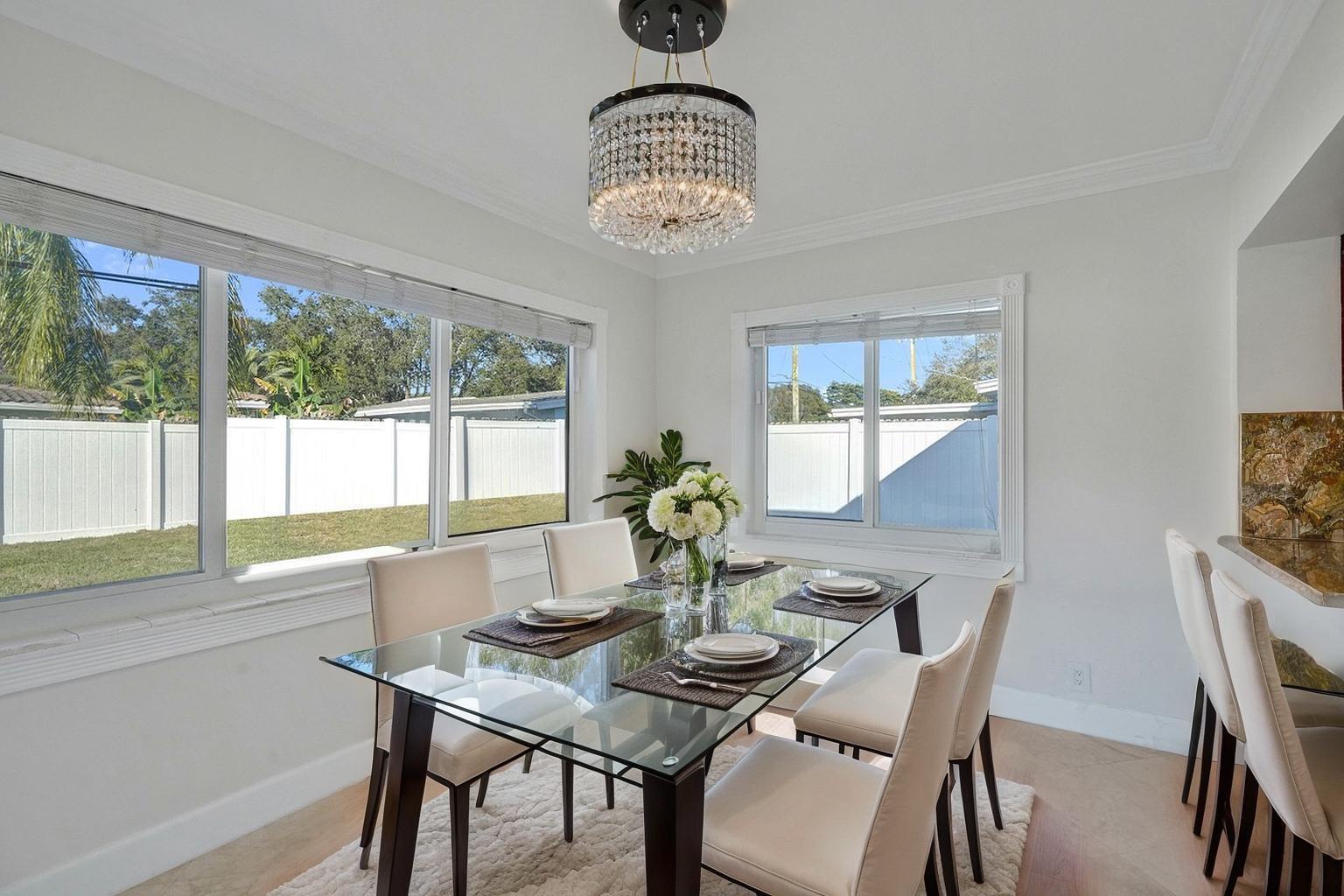 dining/sitting/florida room staged