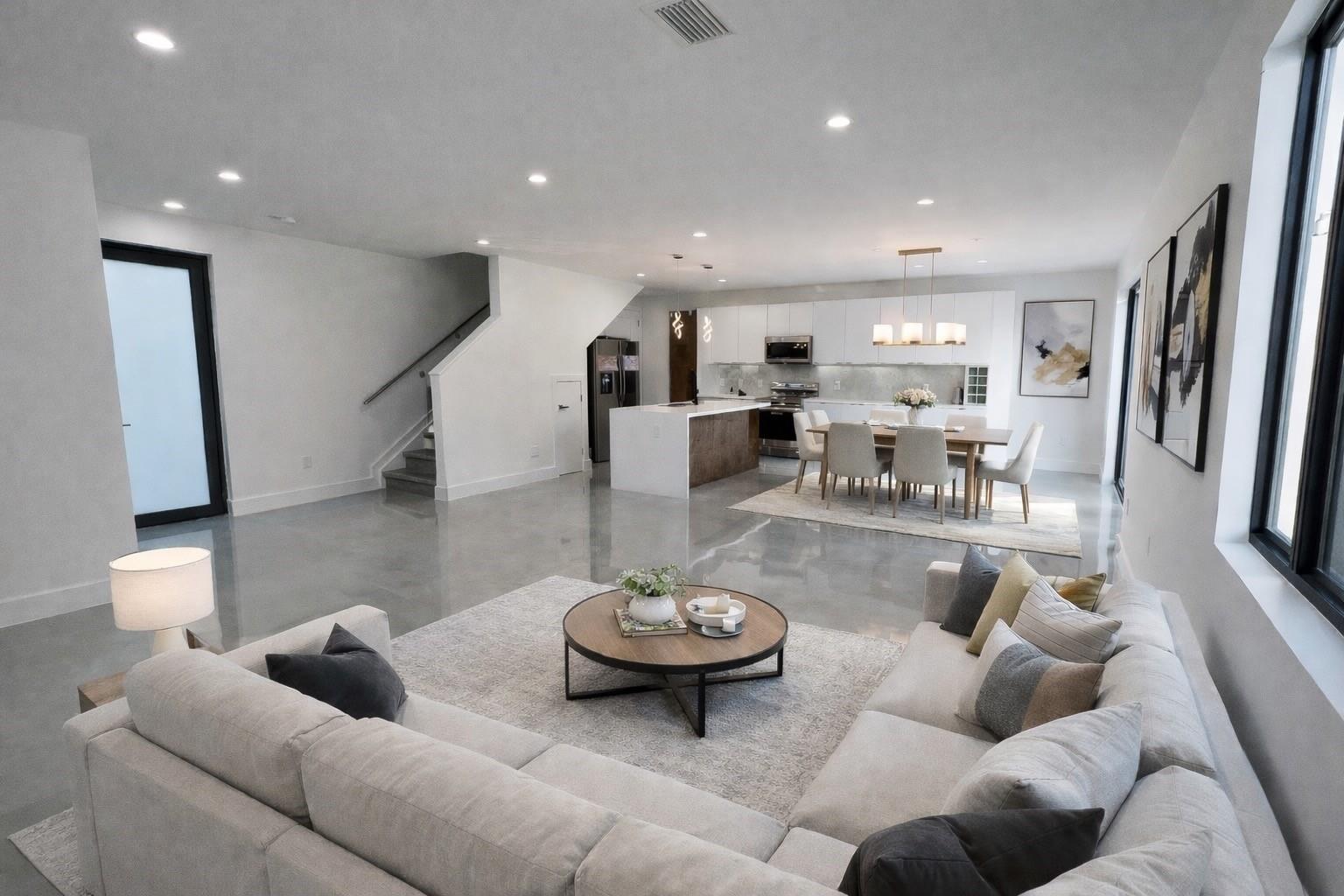 Modern Contemporary Style Townhome (Furniture Rendering