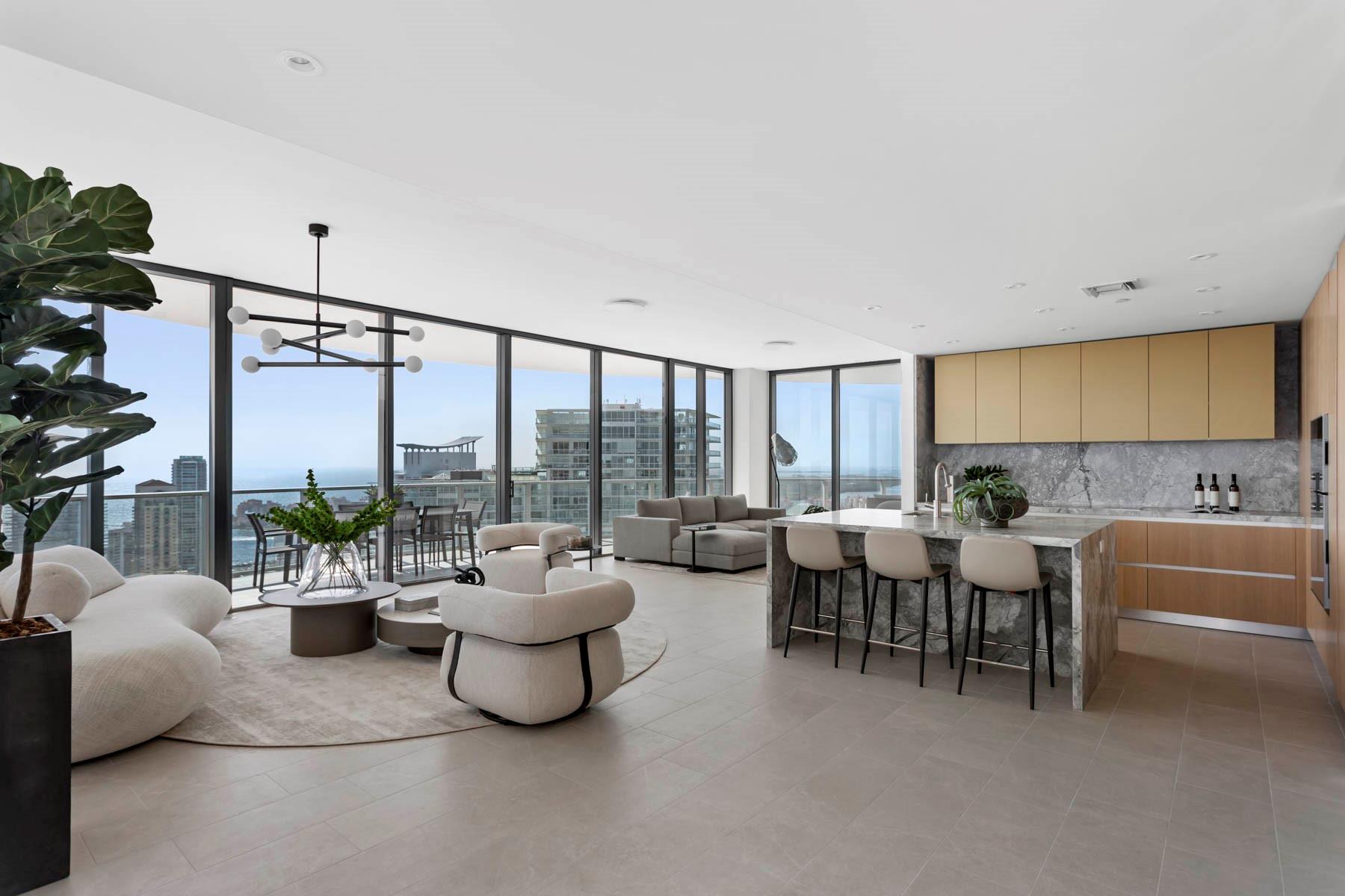 Great room and kitchen