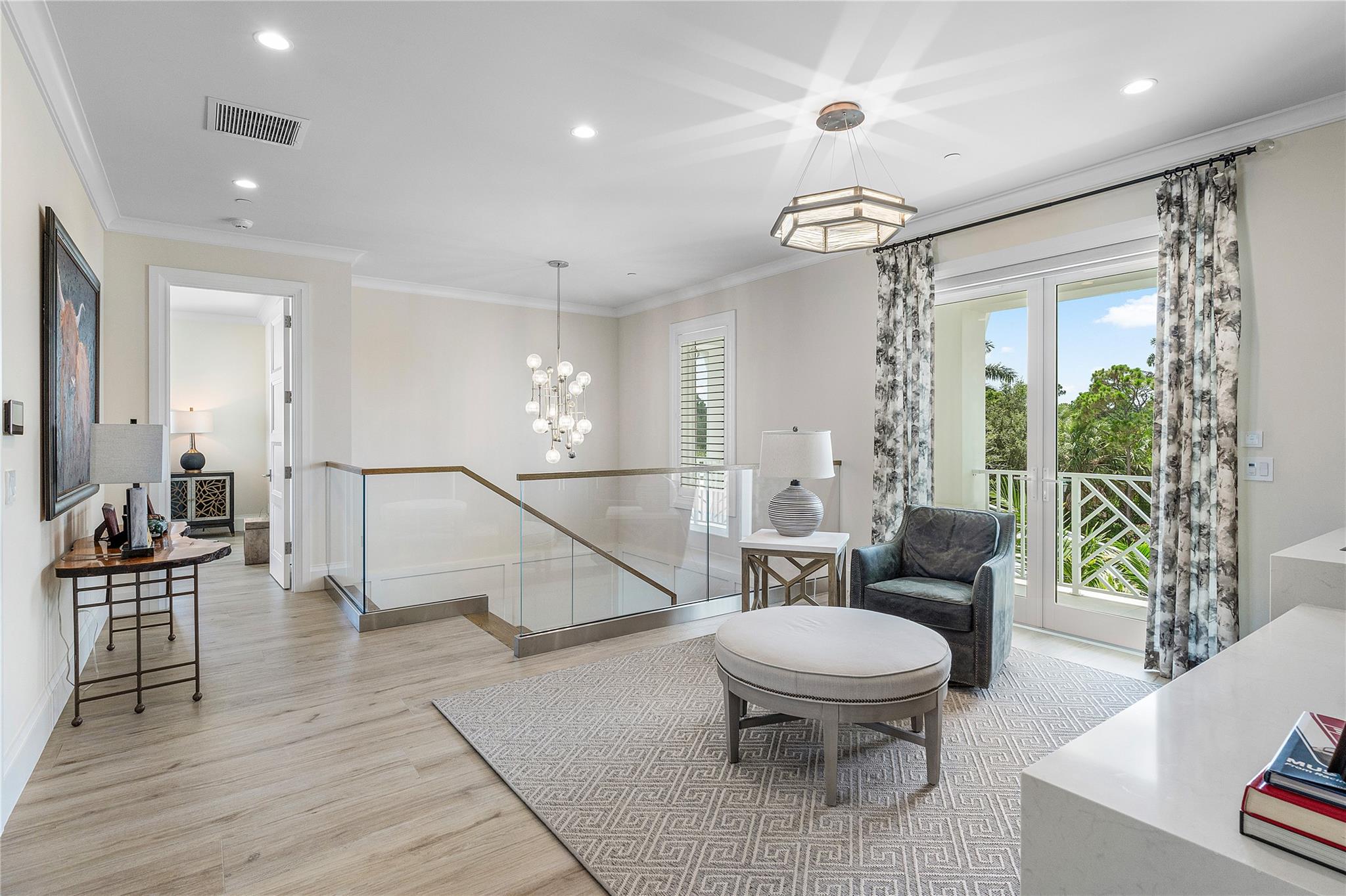 Upstairs retreat with wet bar