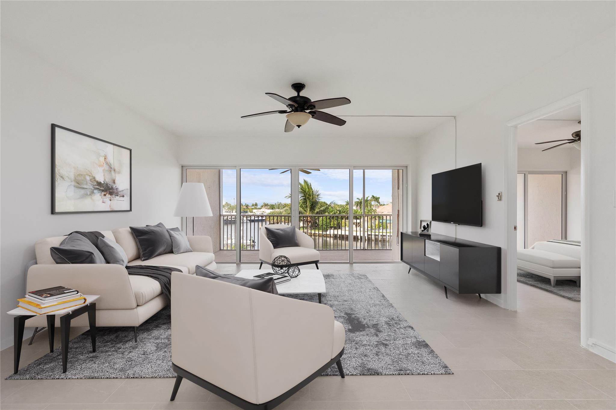 Virtually staged Living area