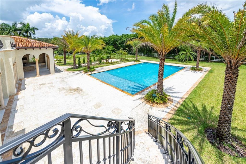 VIEW OF POOL FROM BALCONY
