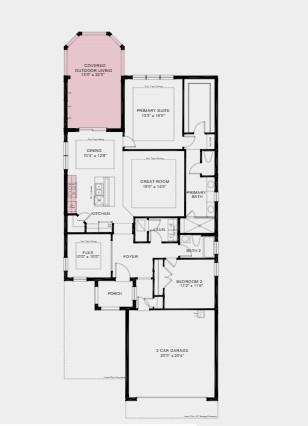 Additional highlights include: gourmet kitchen, 8' interior doors throughout, rough in plumbing for future outdoor kitchen at covered outdoor living, pre-plumb for future laundry sink