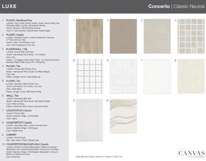 13605 SW Alejandro Court - Design Selections. Home is under construction, selections subject to change.