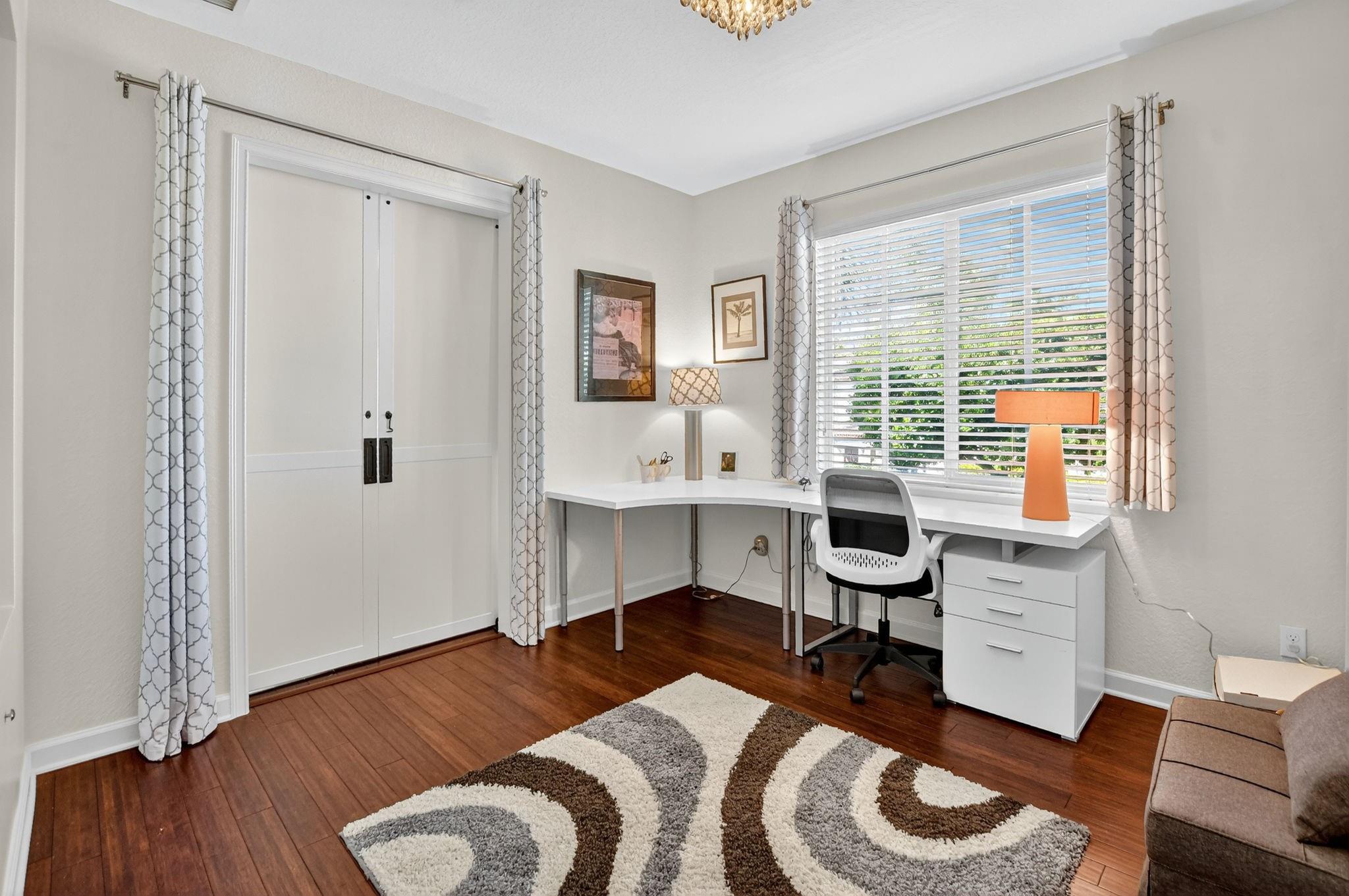 Bedroom off the master can be used as office, den, nursery.