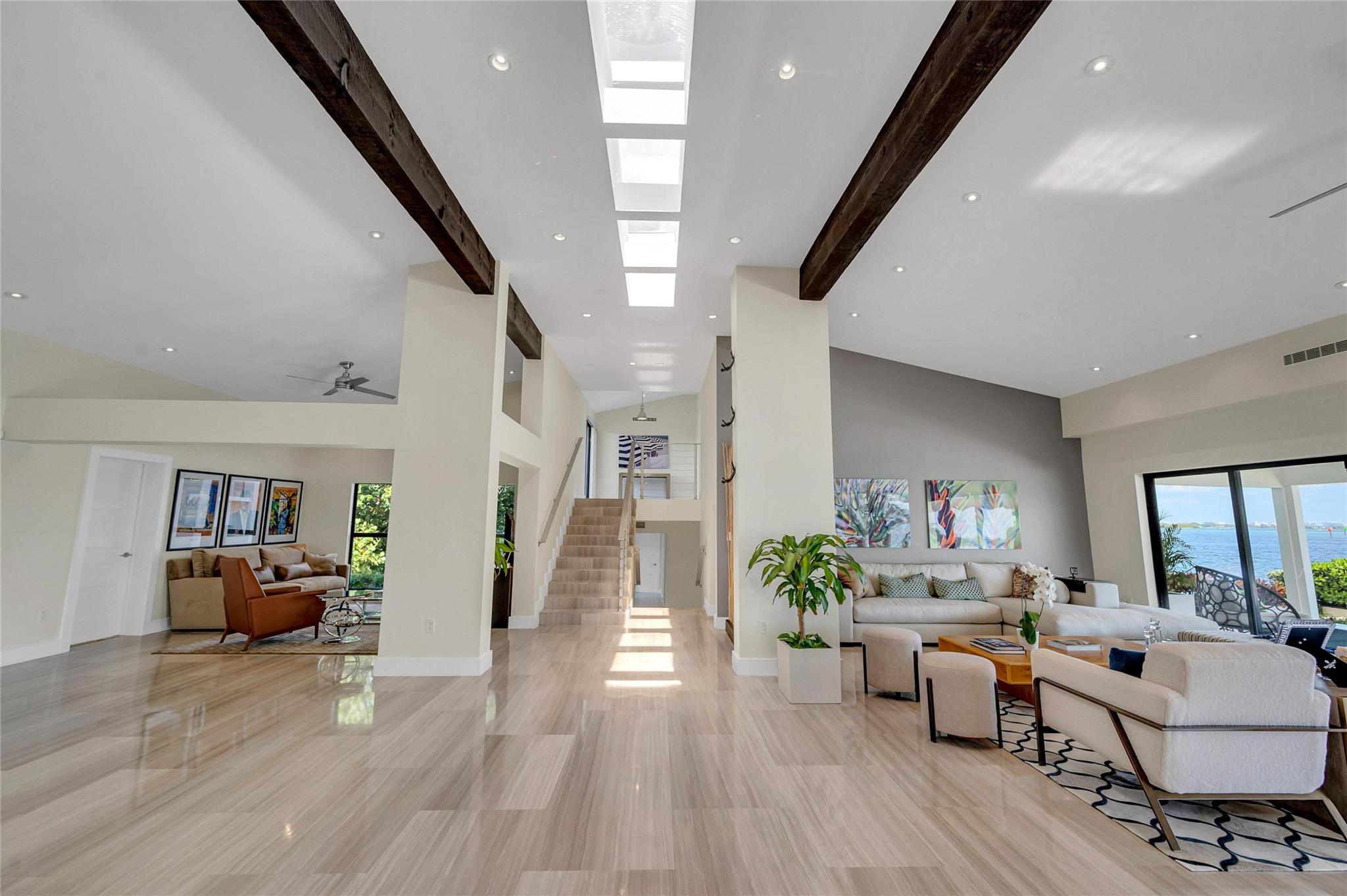 Living areas looking back from kitchen area