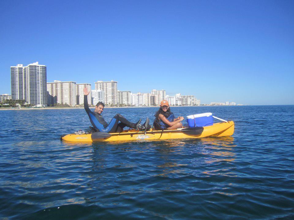 Owners kyaking in the Ocean