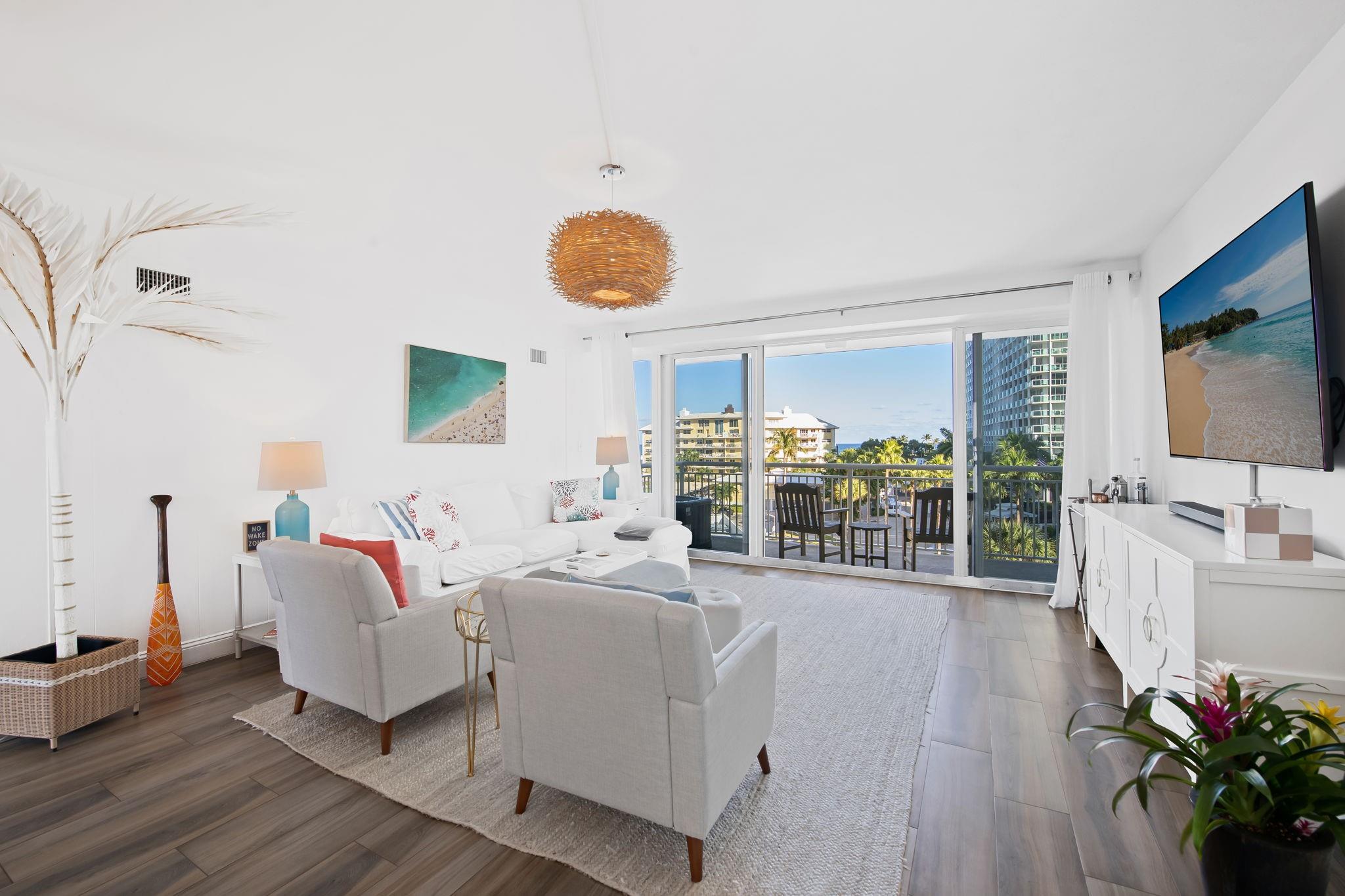 large living/dining area from entrance