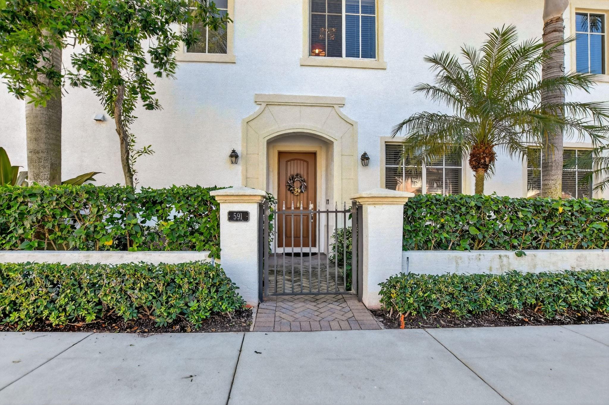 Inviting front door, north facing.