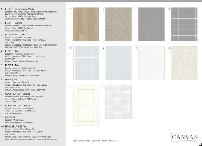 13321 SW Mazzano Street - Design Selections. Home is under construction, selections are subject to change