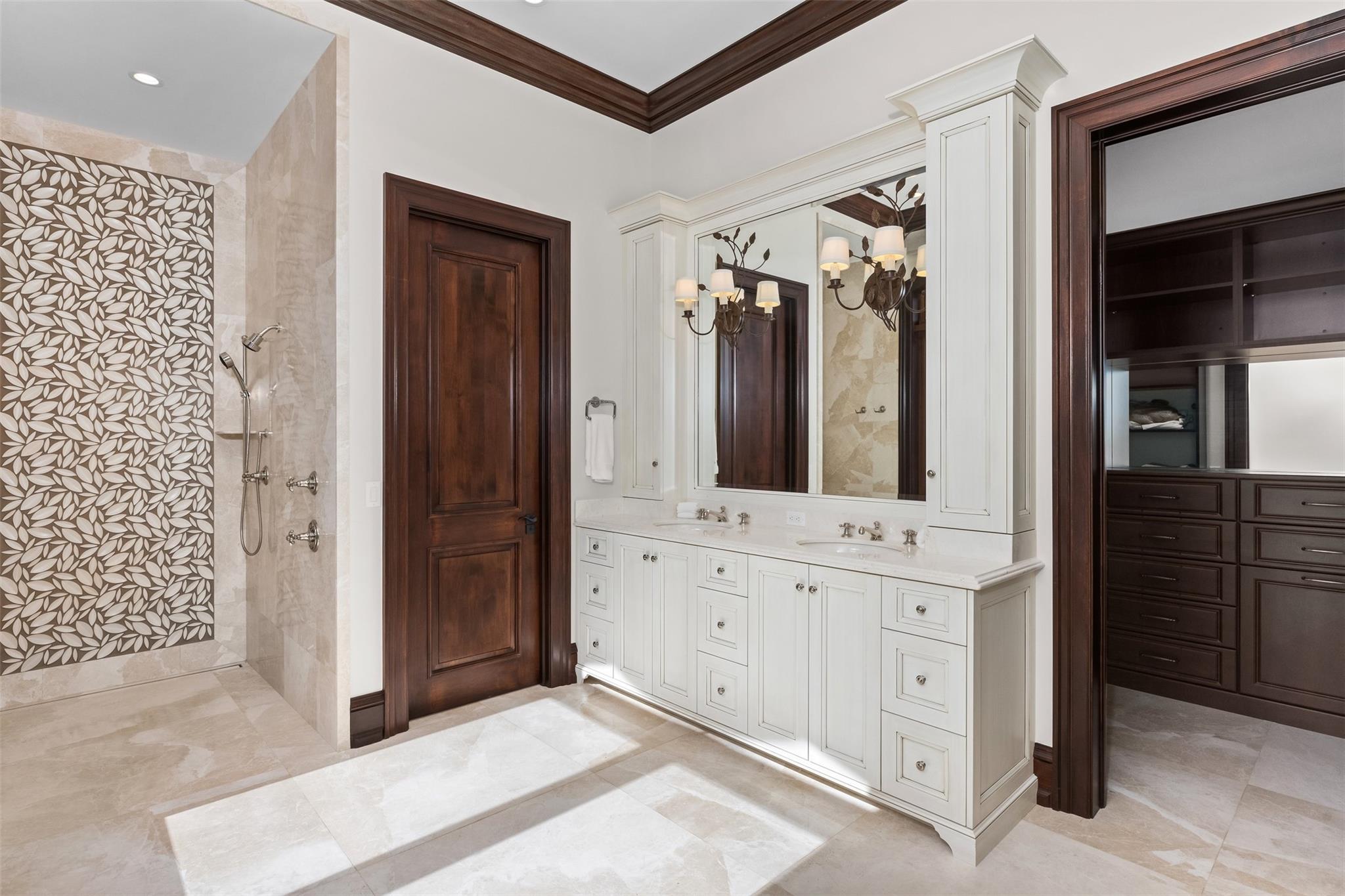 1st Floor Guest Suite, wheelchair accessible shower, water closet & walk in closet