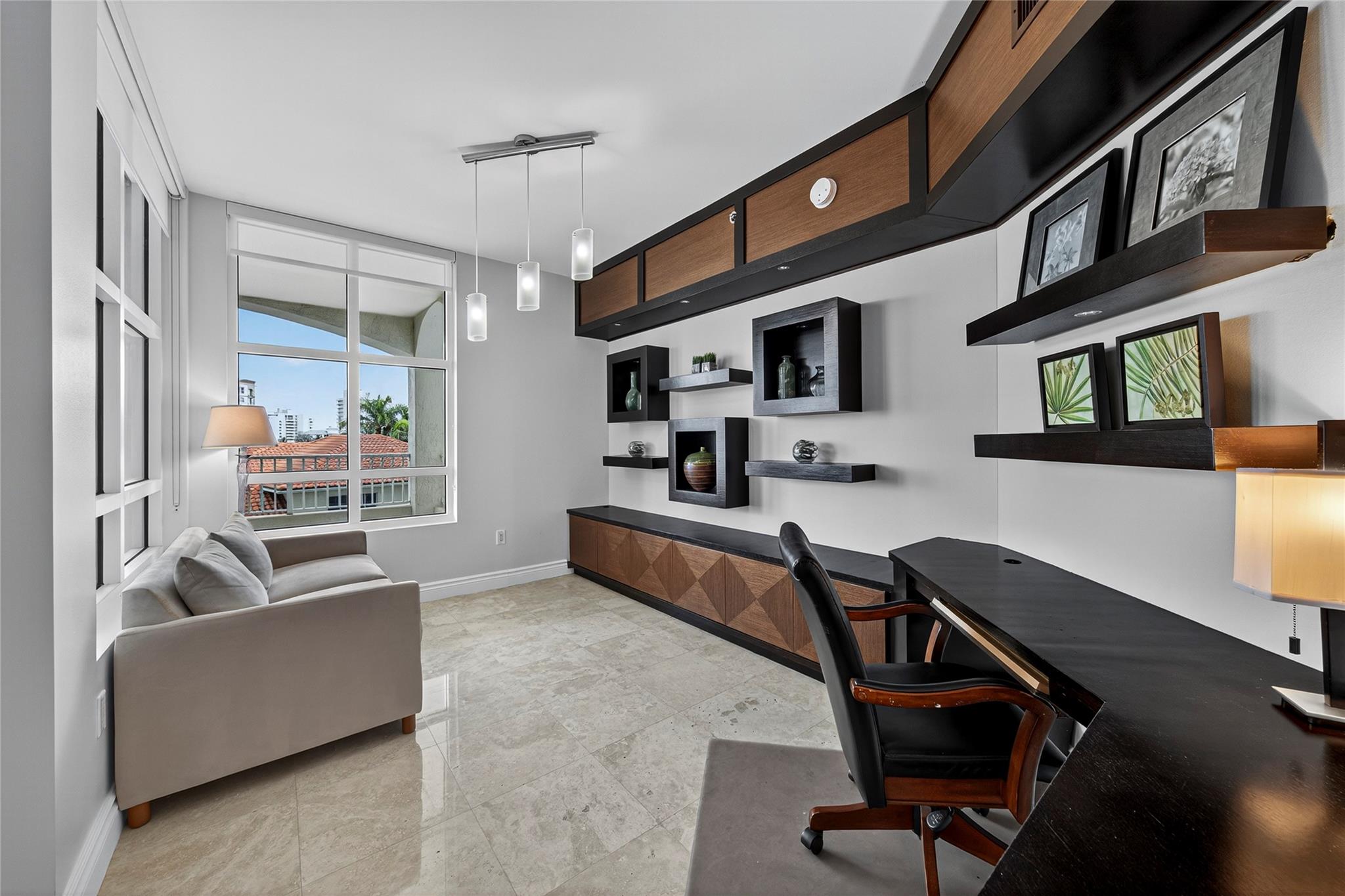 Built in office area