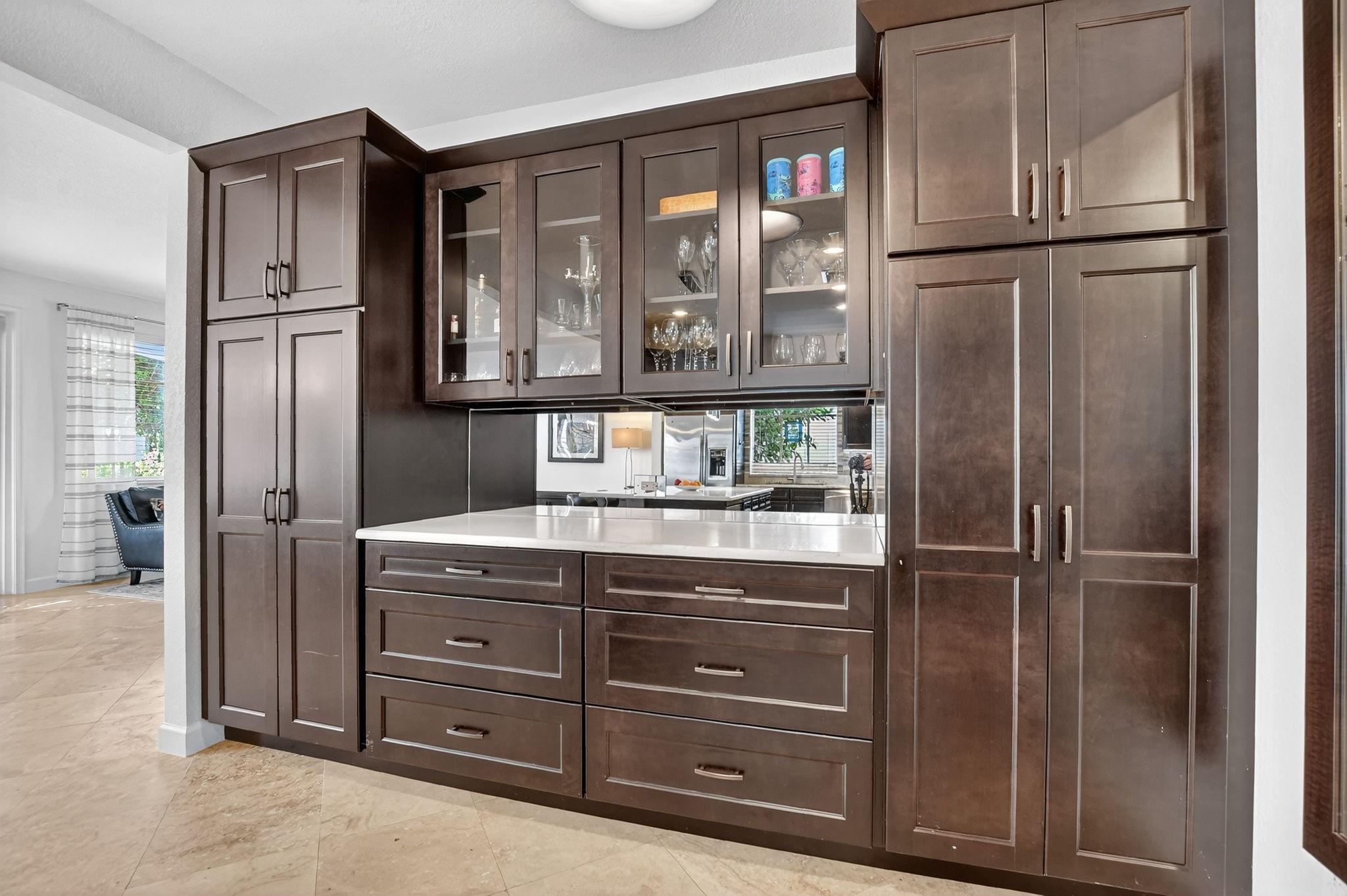 Functional and beautiful bar area