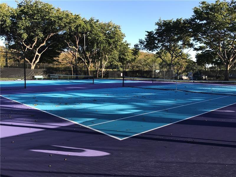 Tennis Courts with Night Lights