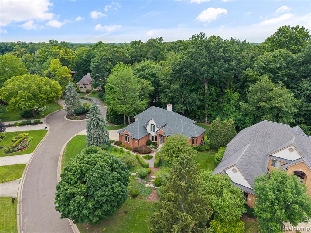View from above of property