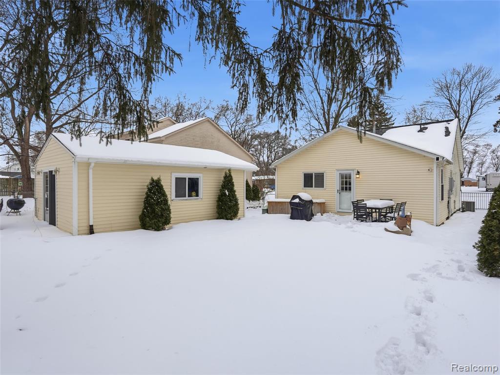 Snow covered property