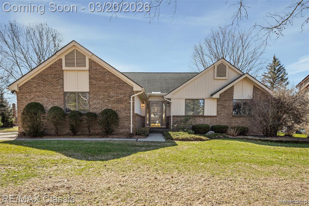 45105 Dunbarton Drive, Novi, MI — front exterior