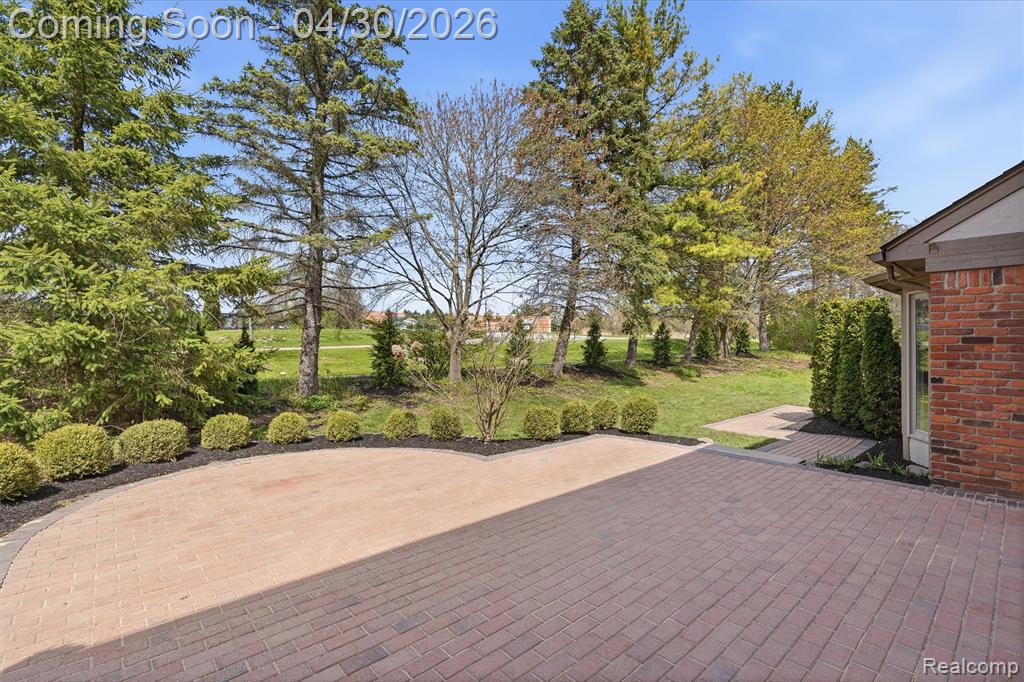 View of rear brick paver patio