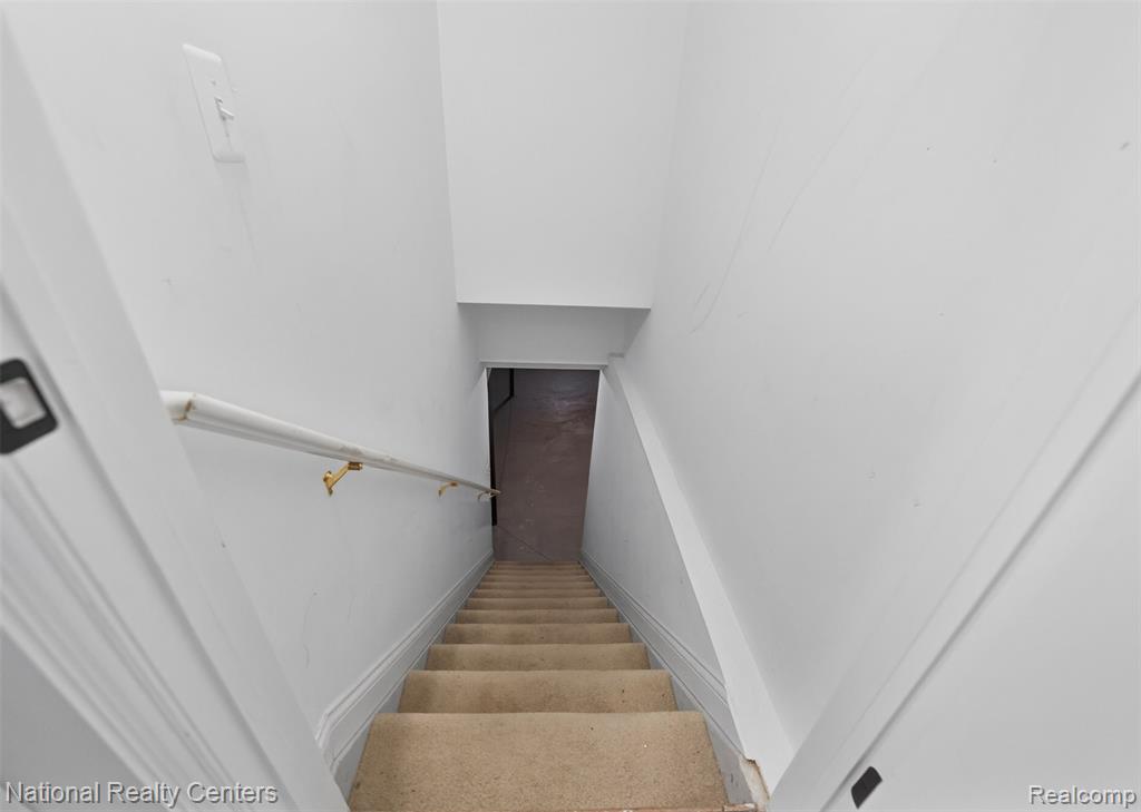 Stairway with baseboards