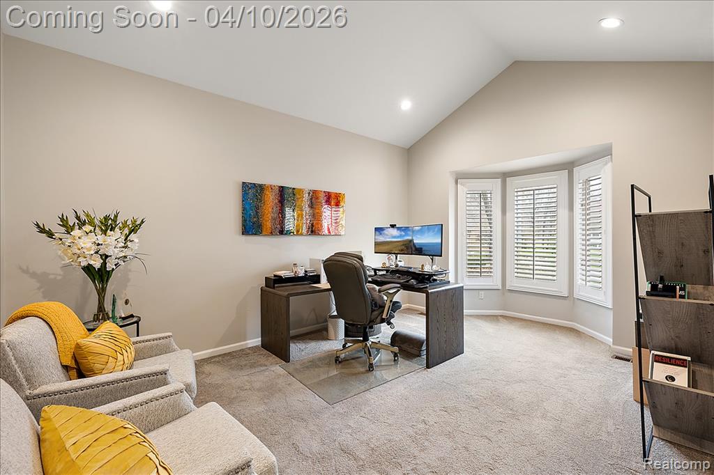 First Floor Front Office w/Cathedral Ceiling